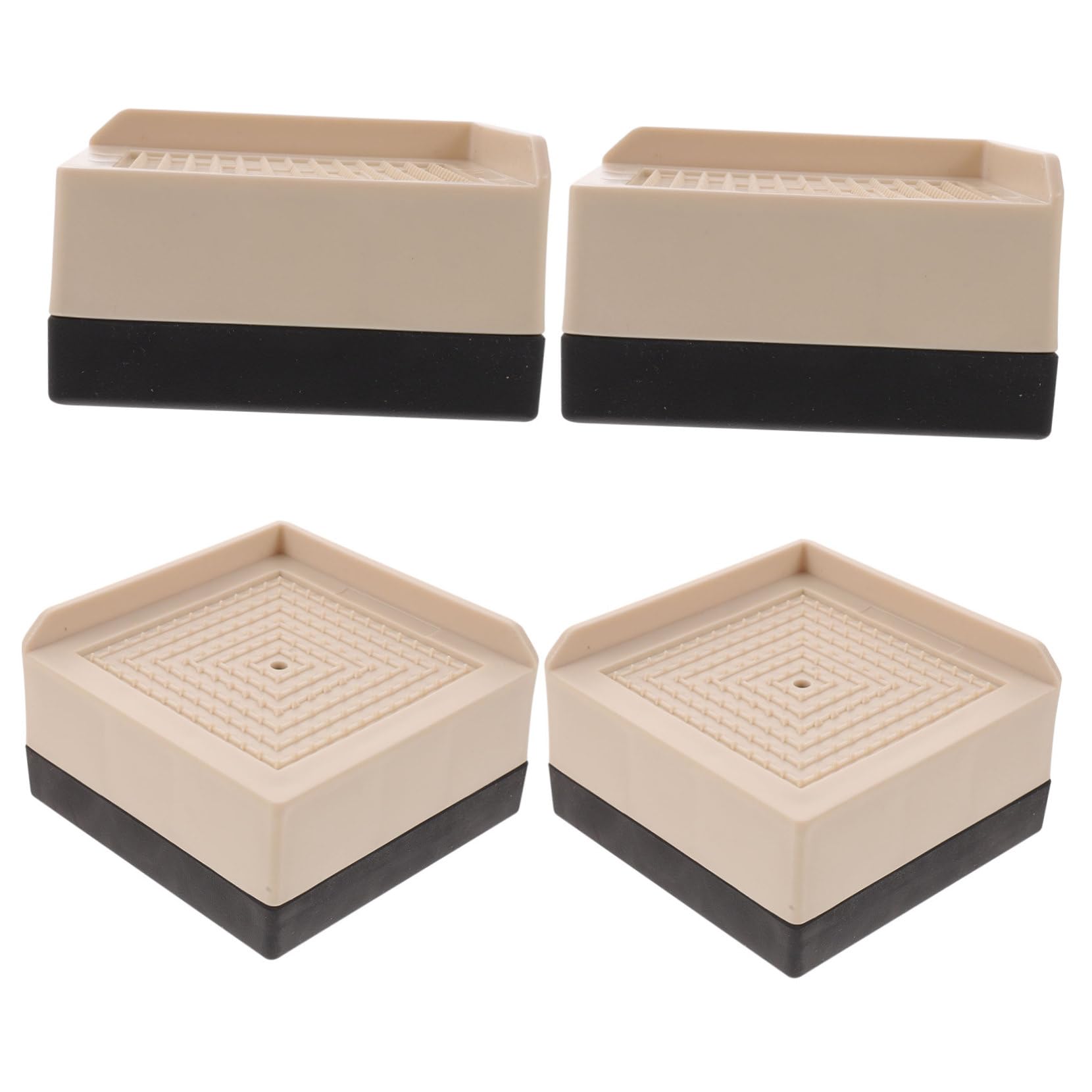 Bloques de elevación para muebles VILLCASE: eleva 4 piezas protegiendo el suelo