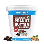 MYFITNESS Peanut Butter Chocolate Spread Crunchy 510g | 23g Protein & 9g Fiber | Tasty & Healthy Nut Butter Spread for Breakfast & Snacks | Cholesterol Free | Zero Trans Fat | Crunchy Peanut Butter