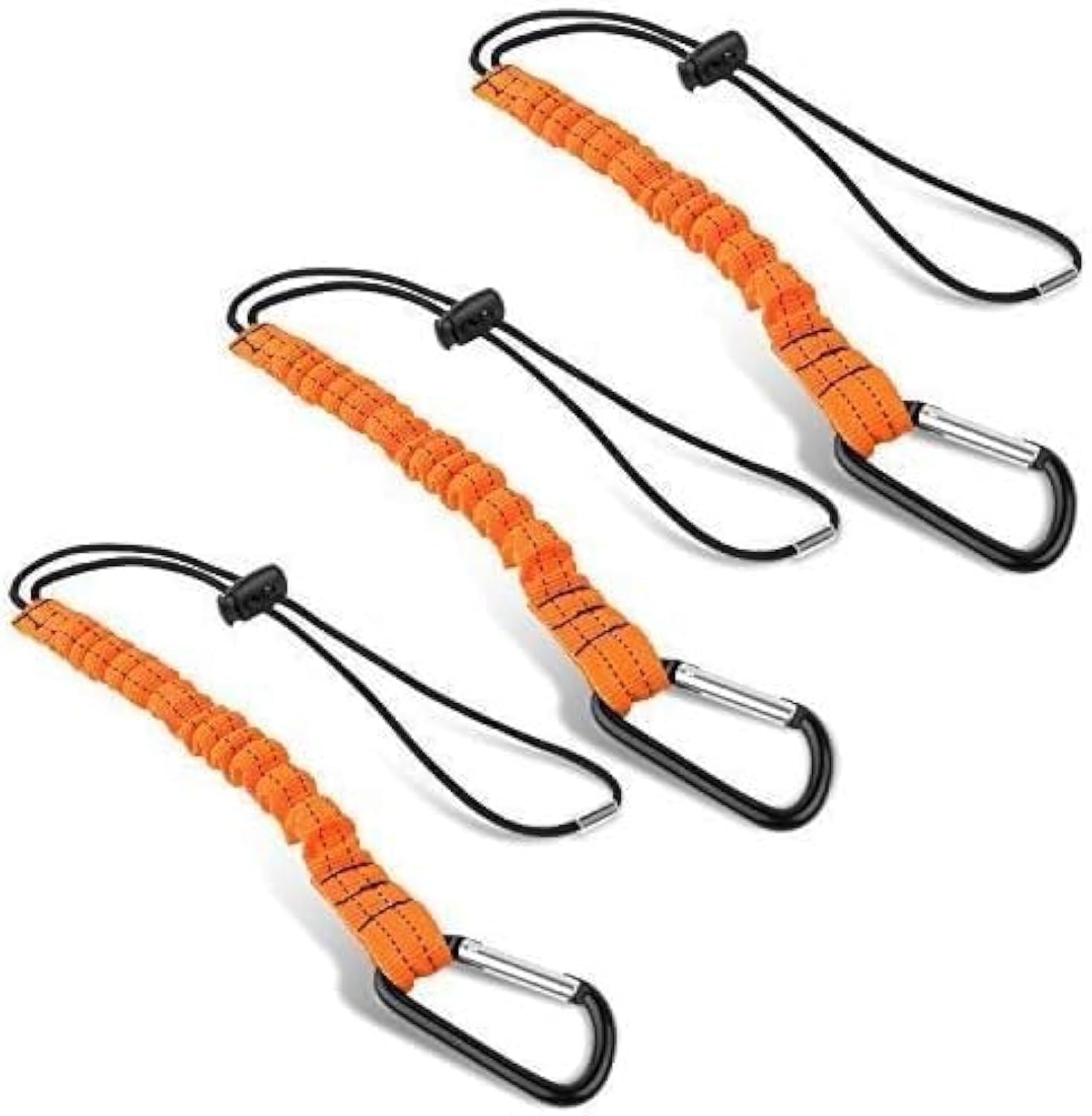 THE WHITE SHOP 3PCS Safe Tool Lanyard 3 Foot Tough Scaffold Hard Hat Lanyard with Carabiner, Adjustable Loop End, Ultra-Durable, Ideal for Scaffold, Construction