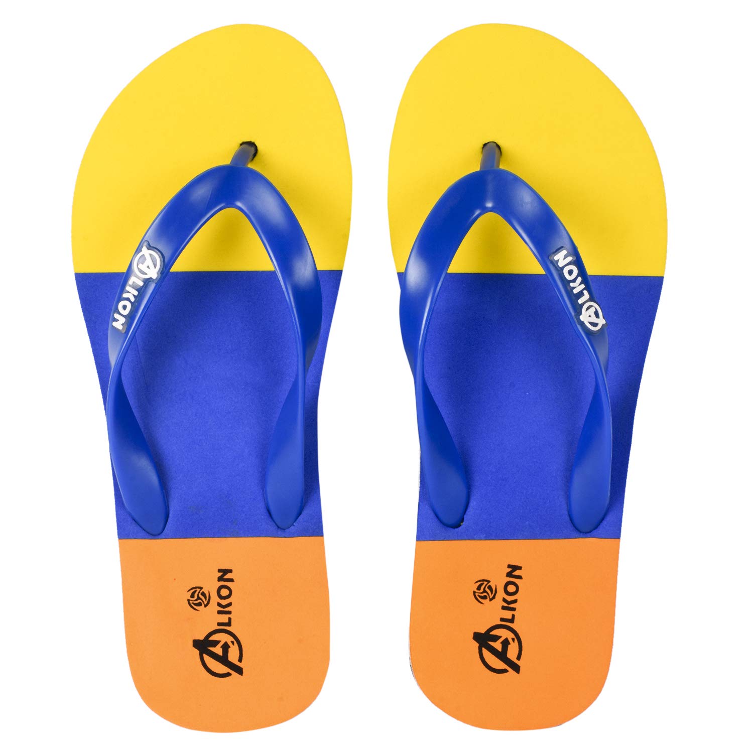 Birde Men Multicolor EVA Slippers & Flip Flops - AU_TRI-YLW-BLU-Orange_9 (B09YDCHL4B) Amazon Price History, Amazon Price Tracker