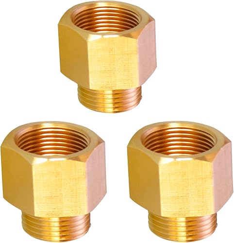 Miniatura 5 de Accesorio de tubería de latón, adaptador AOPANDA Reducer, tubo macho de 14 pulgadas x tubo hembra de 12 pulgada (paquete de 4)