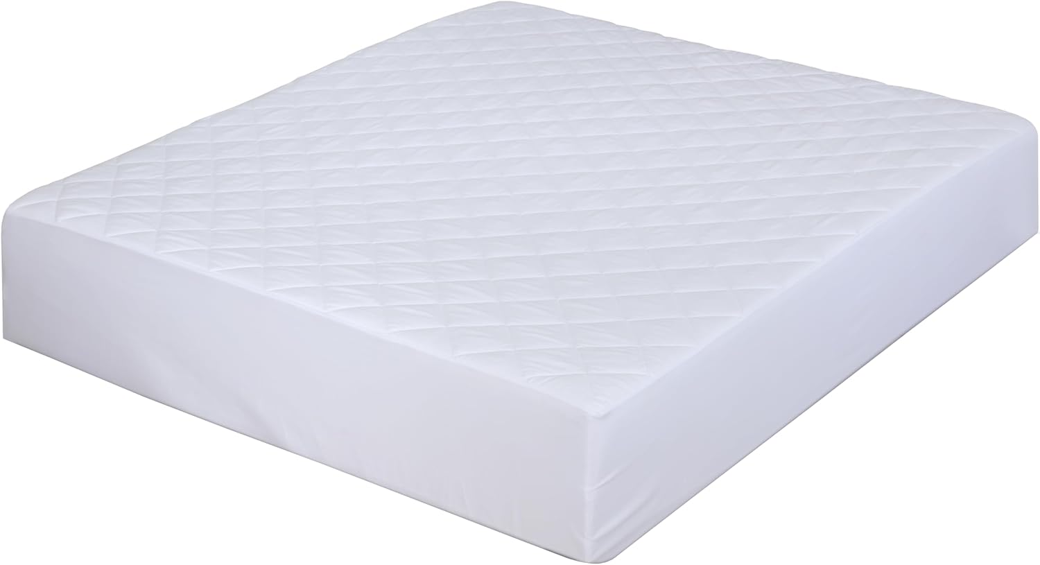 Queen Size Quilted Fitted Mattress Pad, Elastic Fitted Mattress Topper Protector and Cover with Deep Pocket Stretches up to 18 Inches, Soft & Machine Washable