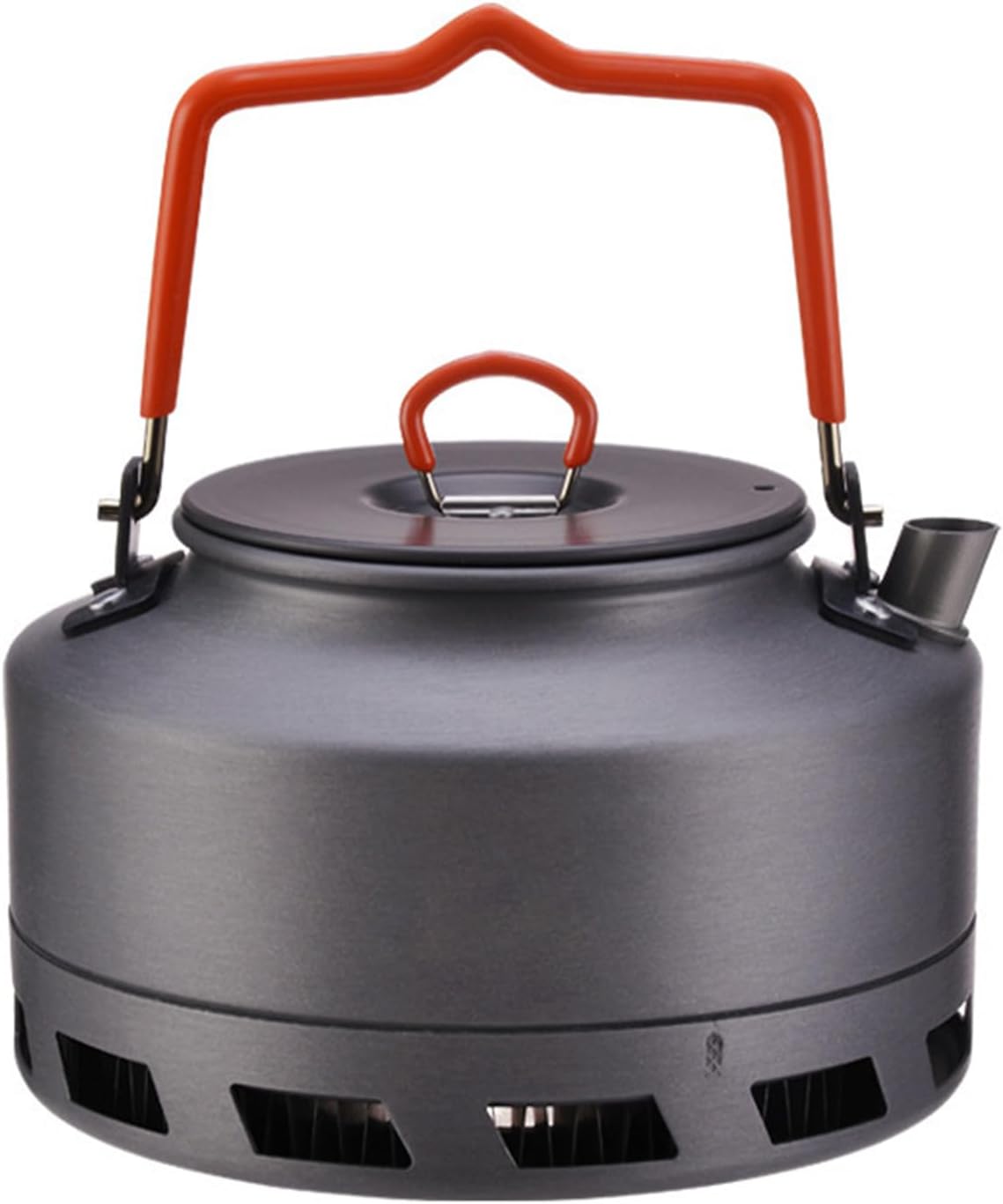 Outdoor Camping Kettle Aluminum Alloys Teapot Outdoor Hiking Water Boilers Camp Teas Coffee Pots Portable Aluminum Alloys Kettle Stovetop Whistling