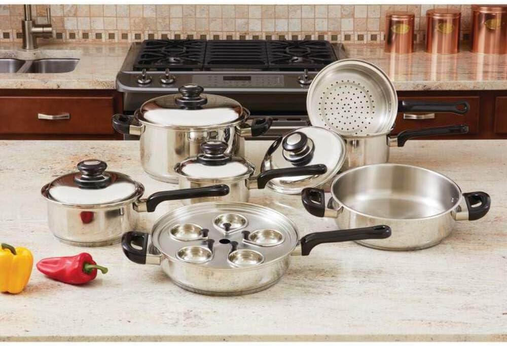 17pc Stainless Steel Cookware Set