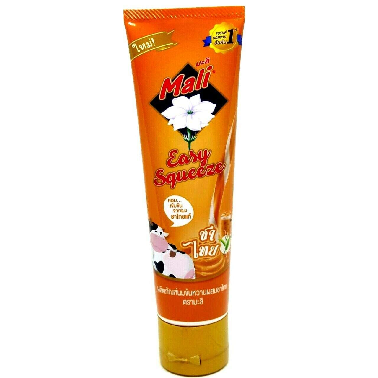 Mali Sweeten Condensed Milk with Thai Tea Flavour Seasoning Easy Squeeze (Pack of 3)