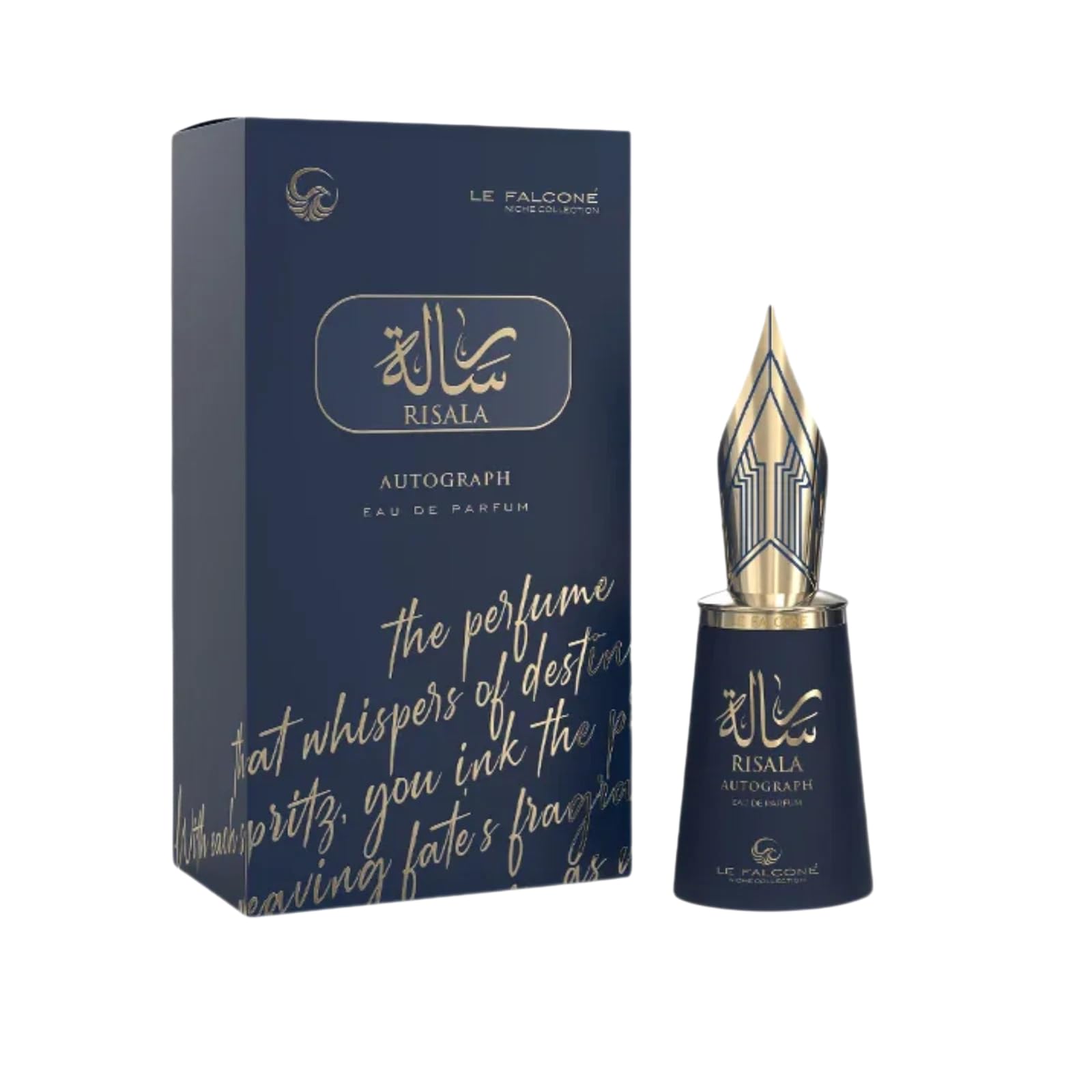 Amazon.com : Risala Autograph Eau De Parfum, Navy Blue and Gold