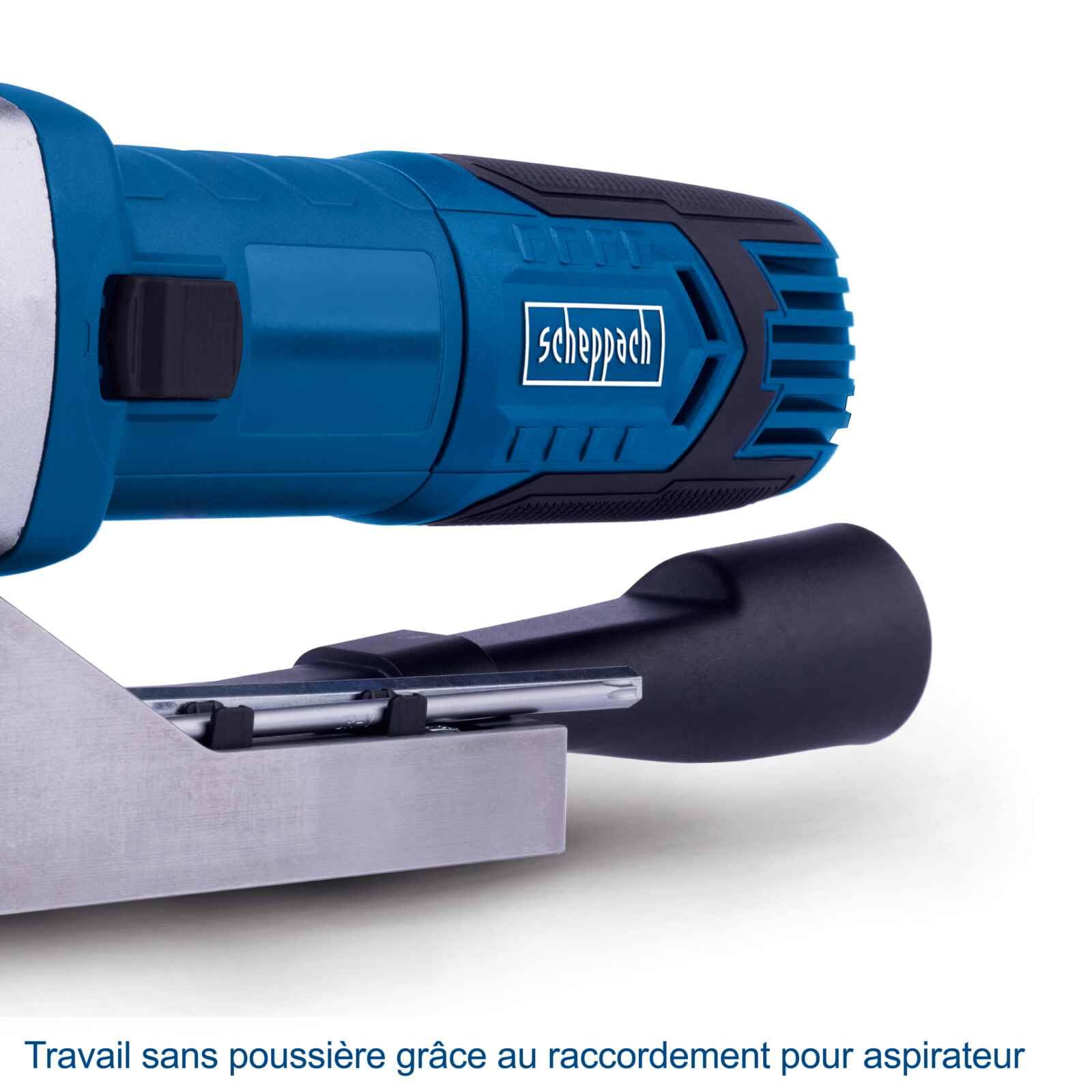 Scheppach Rabot fraiseuse à peinture 720W LFR720 - largeur de fraisage 80 mm - 10 000 tr/min - profondeur de fraisage 0-0,3 mm - 4 lames - élimine peintures et vernis