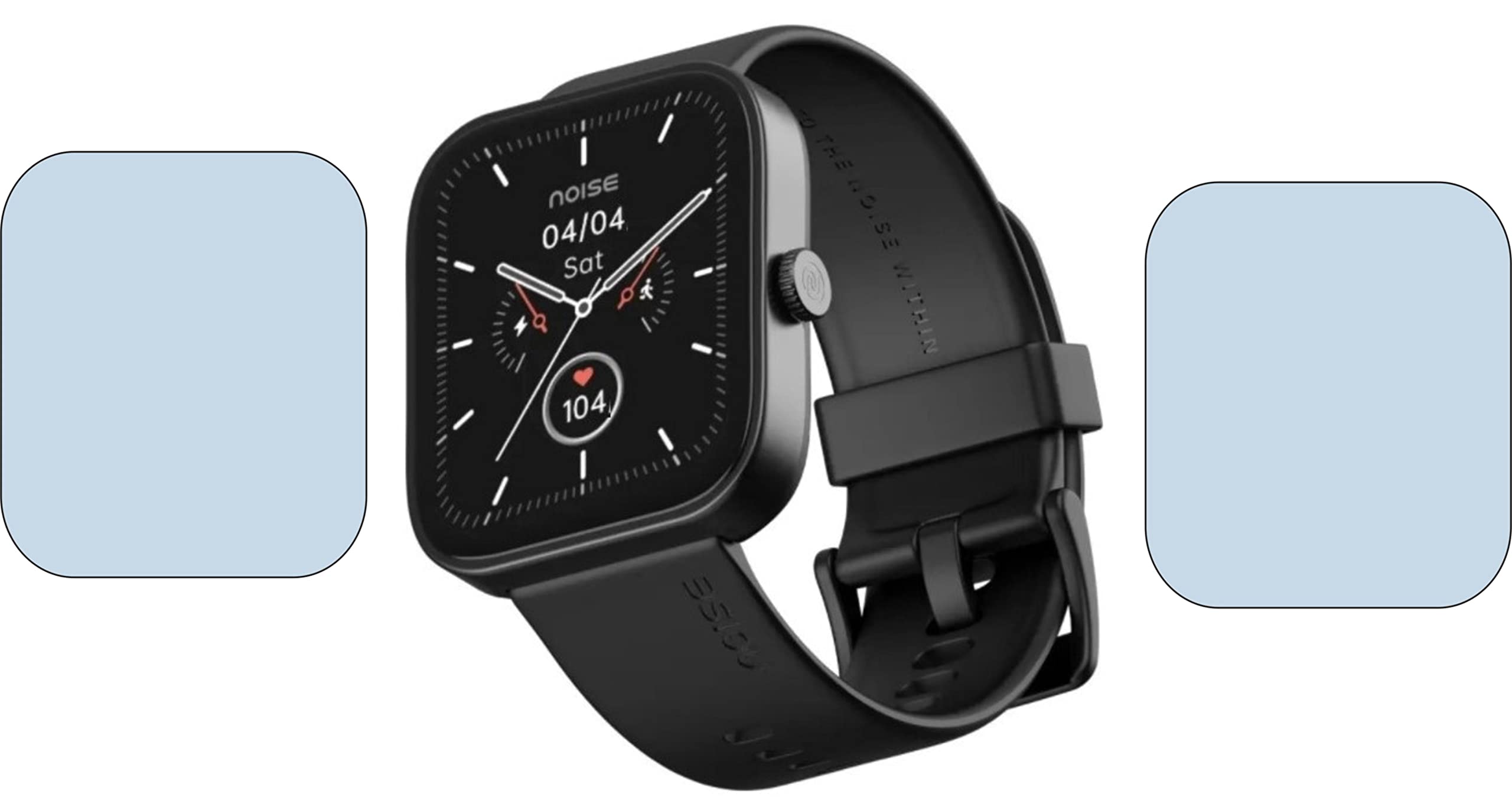 iTips it is perfect), Noise colorfit caliber smartwatch tempered glass with  Advanced Protection of your Smart Watch (Pack of 2)