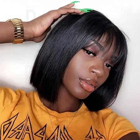 Short bob wigs for black hair Clearance