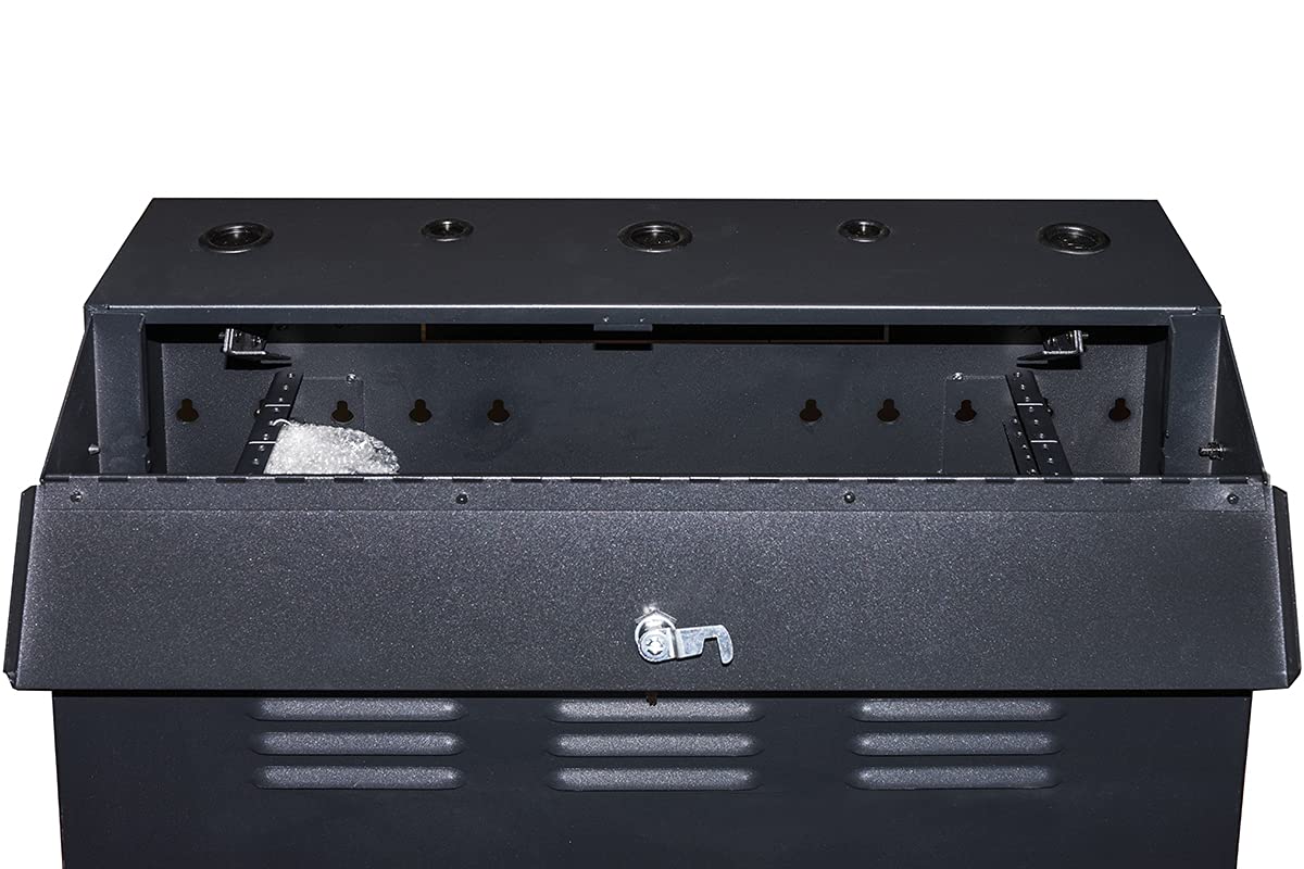 Armadio Rack 19" da Muro Verticale 5U 650x1082x248 mm Nero per Server Profondi Fino a 92 cm Montanti Regolabili