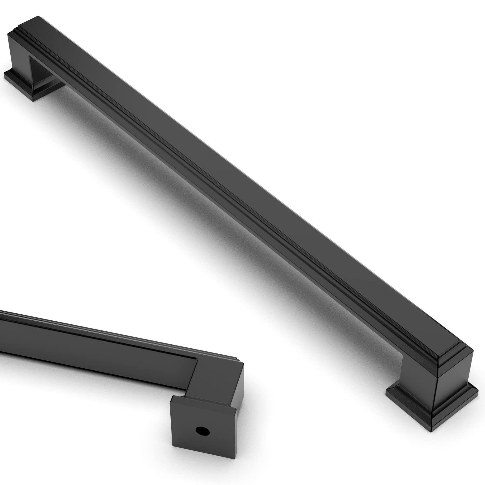 Asidrama 6 Pack 11.3 Inch(288mm) Matte Black Kitchen Cabinet Handles Cabinet Pulls Kitchen Cabinet Hardware for Cupboard Drawer Handles Dresser Pulls