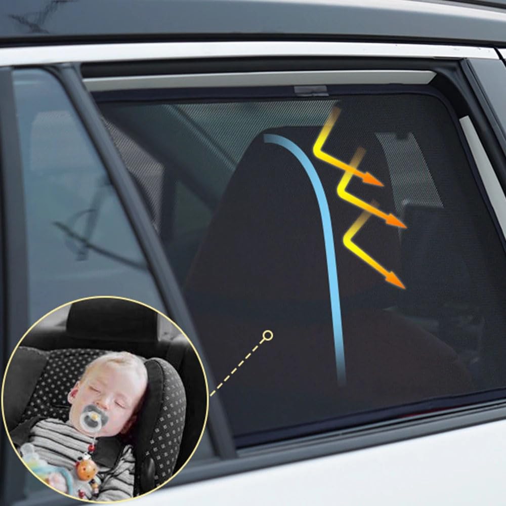 Tendine Parasole Auto per MG ZS EV SUV 2017-2023, Finestrini Laterali Posteriore Tende Oscuranti Vetri Block Raggi UV Protegge Bambini e Animali,Whole Car 7PCS