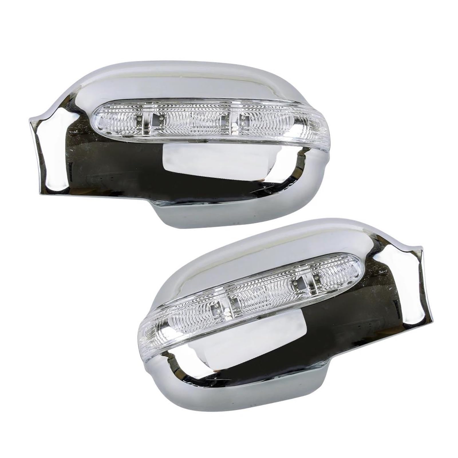 Cubiertas Cromadas Para Espejos Laterales Con LED Para Toyota Corolla 1993-1997 – Fáciles De Pegar Y Sin Taladrar