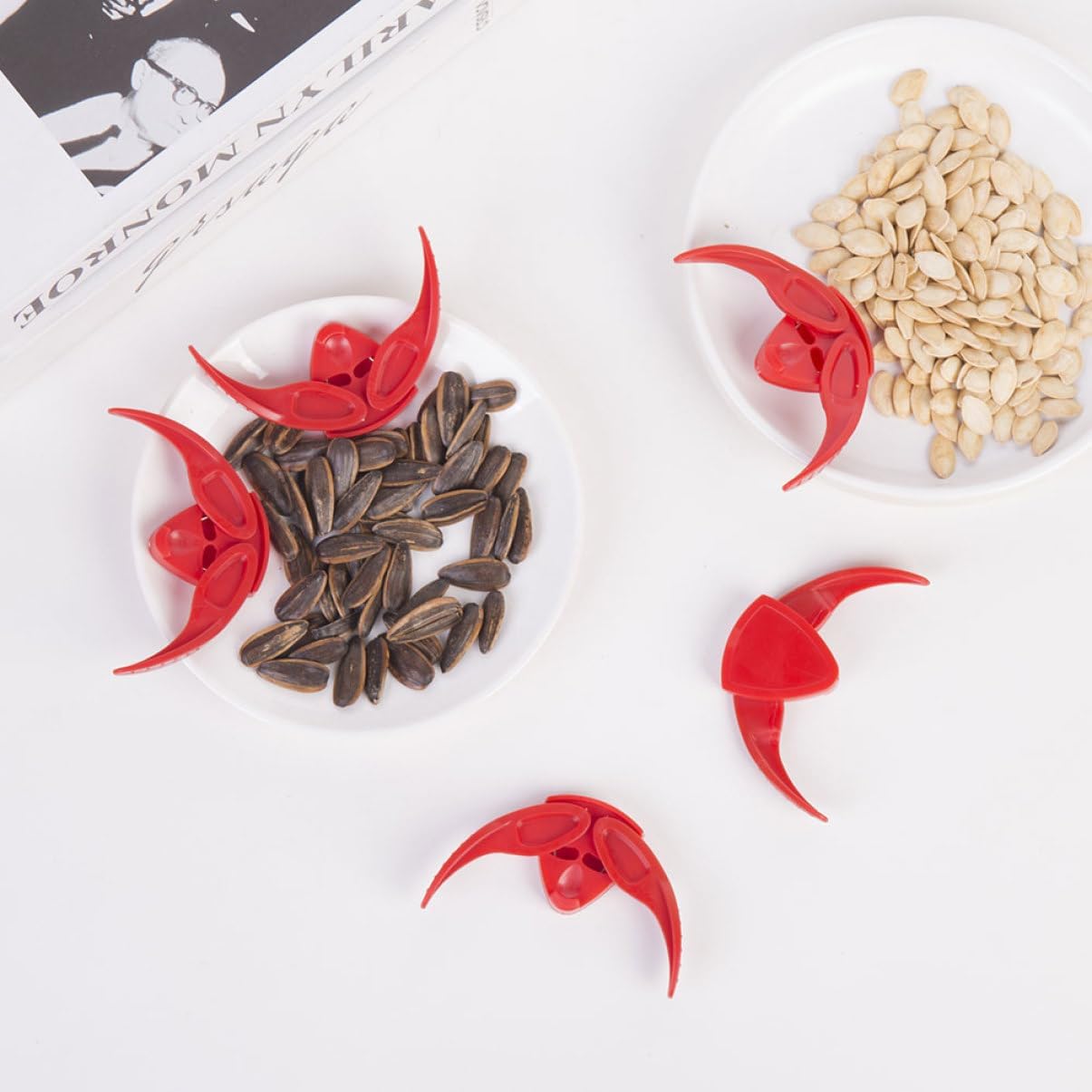 6 Piece Plastic Nut Crackers with Sawtooth Design for Nuts and Seeds