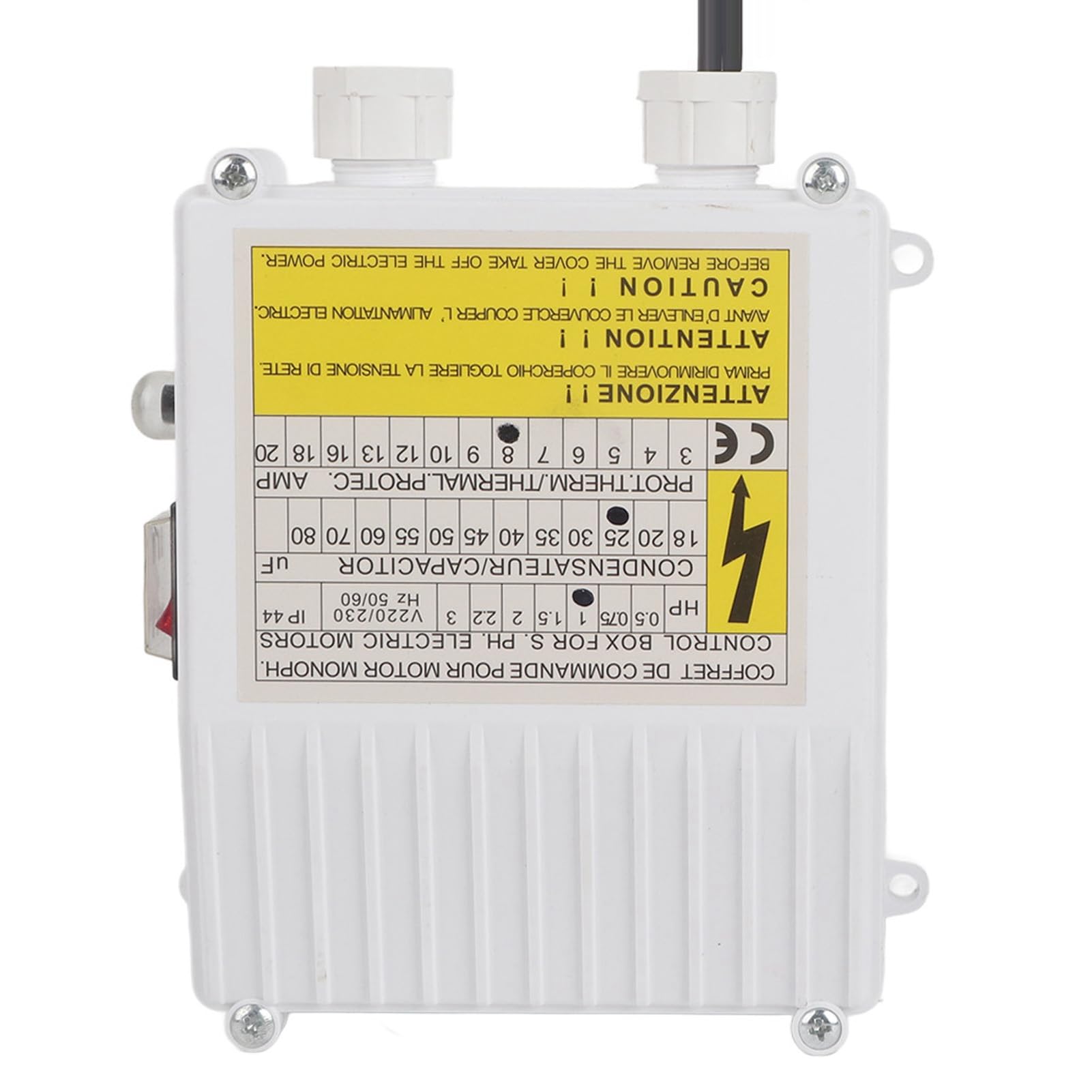 Scatola di Controllo della Pompa per Pozzo, Pompa Sommergibile per Pompa per Pozzo Integrata Nell'Interruttore Automatico di Protezione Termica, Controller per (550W Spina