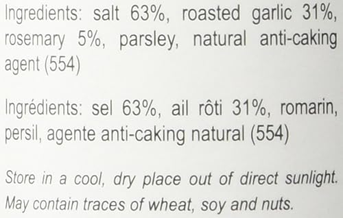 Miniatura 3 de The Gourmet Collection - Mezcla de especias de ajo tostado, romero y sal marina, sal de condimento de romero para cocinar, carne, pescado y verduras