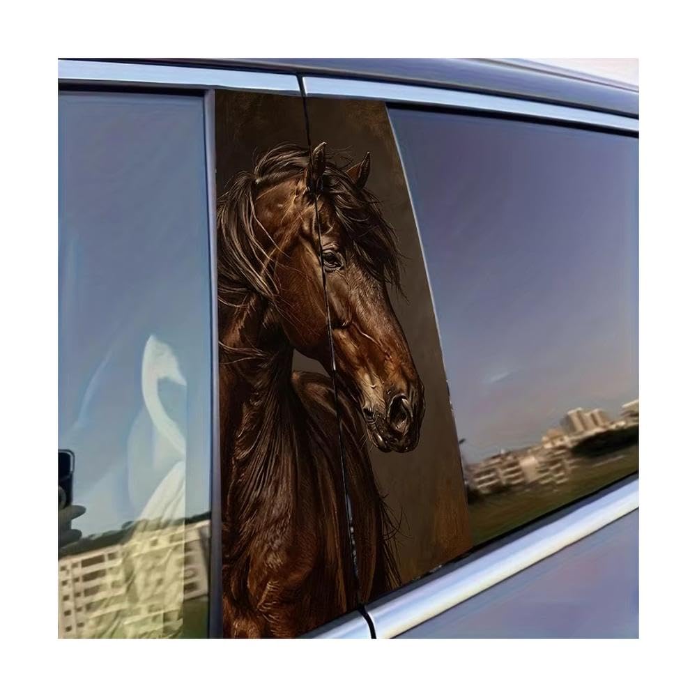Dabhuoc One Color Car Parts 2Pcs Car Door Post Decals Steed Glossy Protective Polyethylene Film