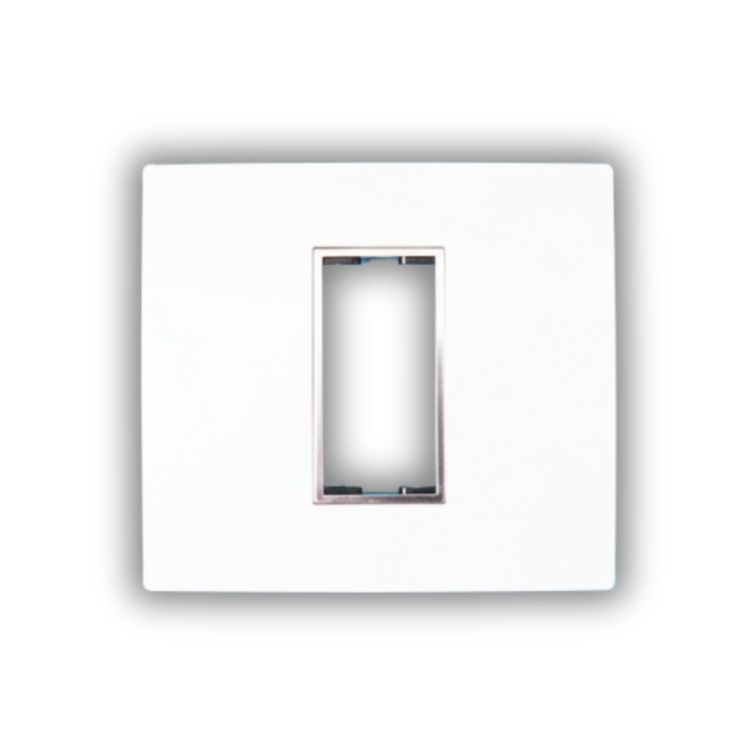 ORMOR Modular Switch Plates (1 Module,White) Silver Line Glossy Premium Polycarbonate Plate with Cover for Universal Standard Modular Electrical Switches-picture-18