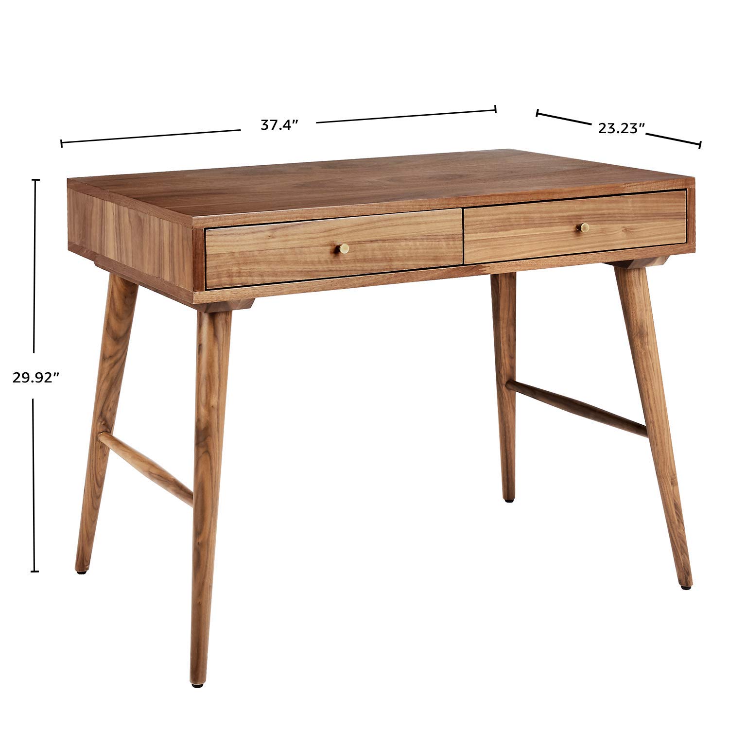 新品 アマゾンブランド Rivet Classic アンティーク調 木製デスク Amazon.com: Amazon Brand – Rivet Classic Desk, 37.4