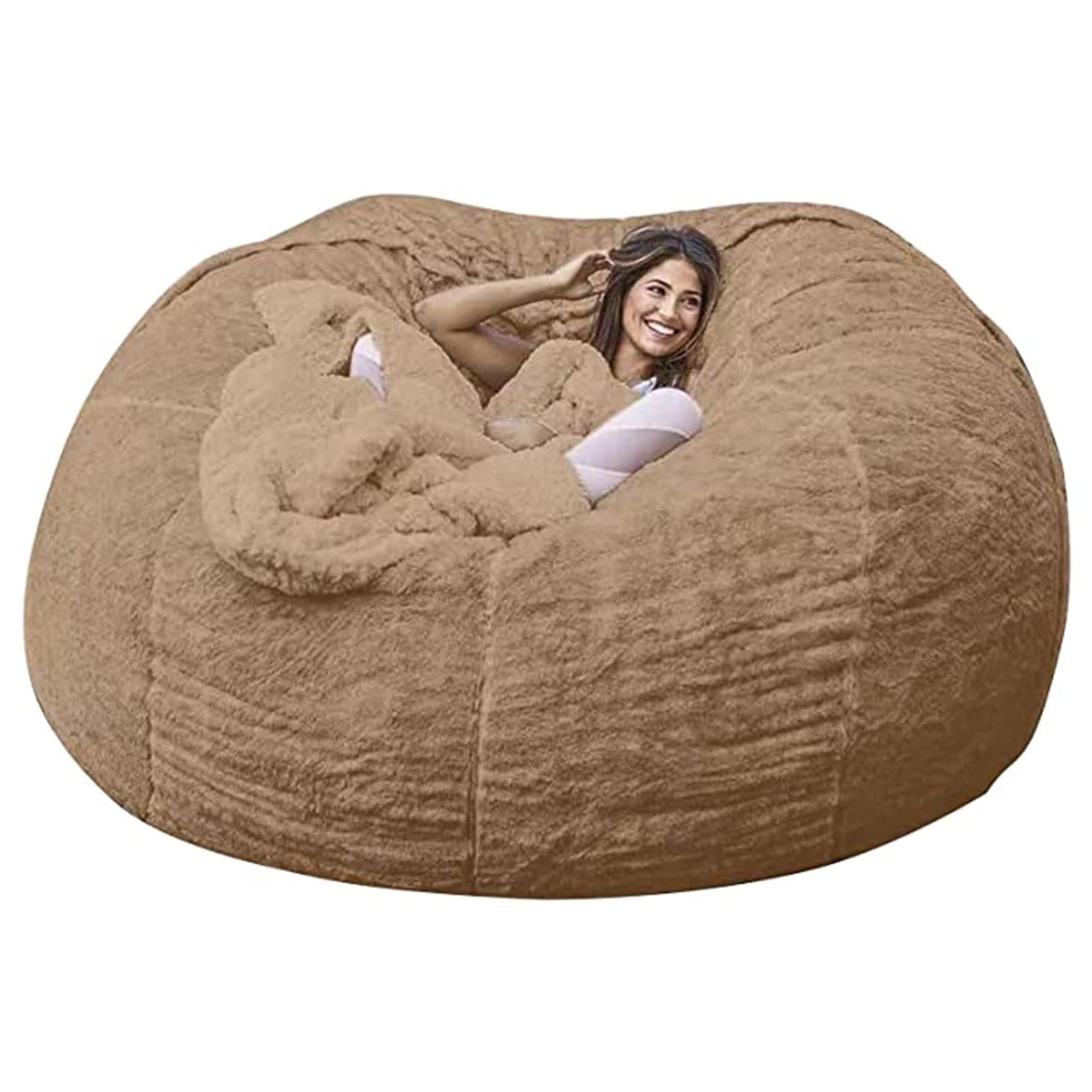 WSZGR 5ft/6ft/7ft Adult Bean Bag Chair Cover, Indoor Living Room Gaming Beanbag Lounger Internal Liner Ergonomic Design for Body Support(Color:12,Size:5ft)