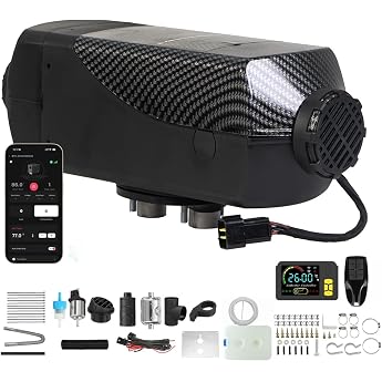 Sunster 2 kW Air Diesel Heater Auxiliary Heater 12 V 24 V Diesel Auxiliary Heater with LCD Display Remote Control & Bluetooth App Car Start Stop 10 L Diesel Heater for Car RV Truck Cam Bluetooth app remote control LCD display car start-stop 12 V/24 V with 10 L tank for car truck RV motorhome