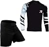 ROAR MMA Rashguard & BJJ Grappling Shorts Cage Fight Jiu Jitsu Spats No Gi Sets
