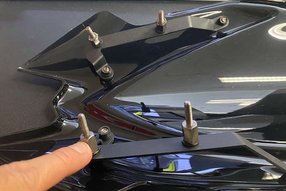 avdb-moto Szyba/Deflektor wiatru kompatybilny z KAWASAKI Z650 ER650K 2020-2024, Z 900 / SE / A2 2020-2024 Z poliwęglanu (Czarny)