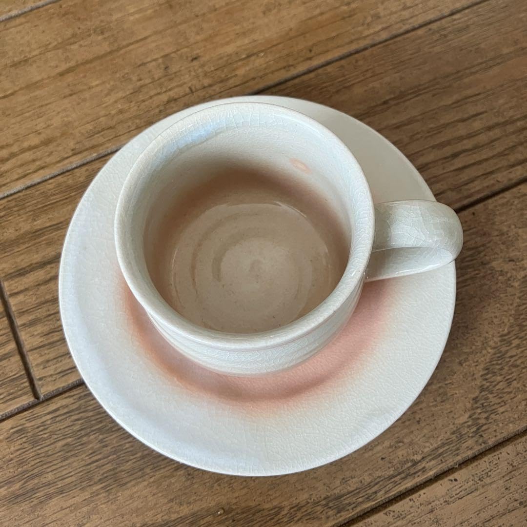 萩焼　極稀模様入りコーヒーカップ　天鵬山作　ペア Amazon.co.jp: 椿窯 天鵬山 萩焼 コーヒーカップソーサーシュガー