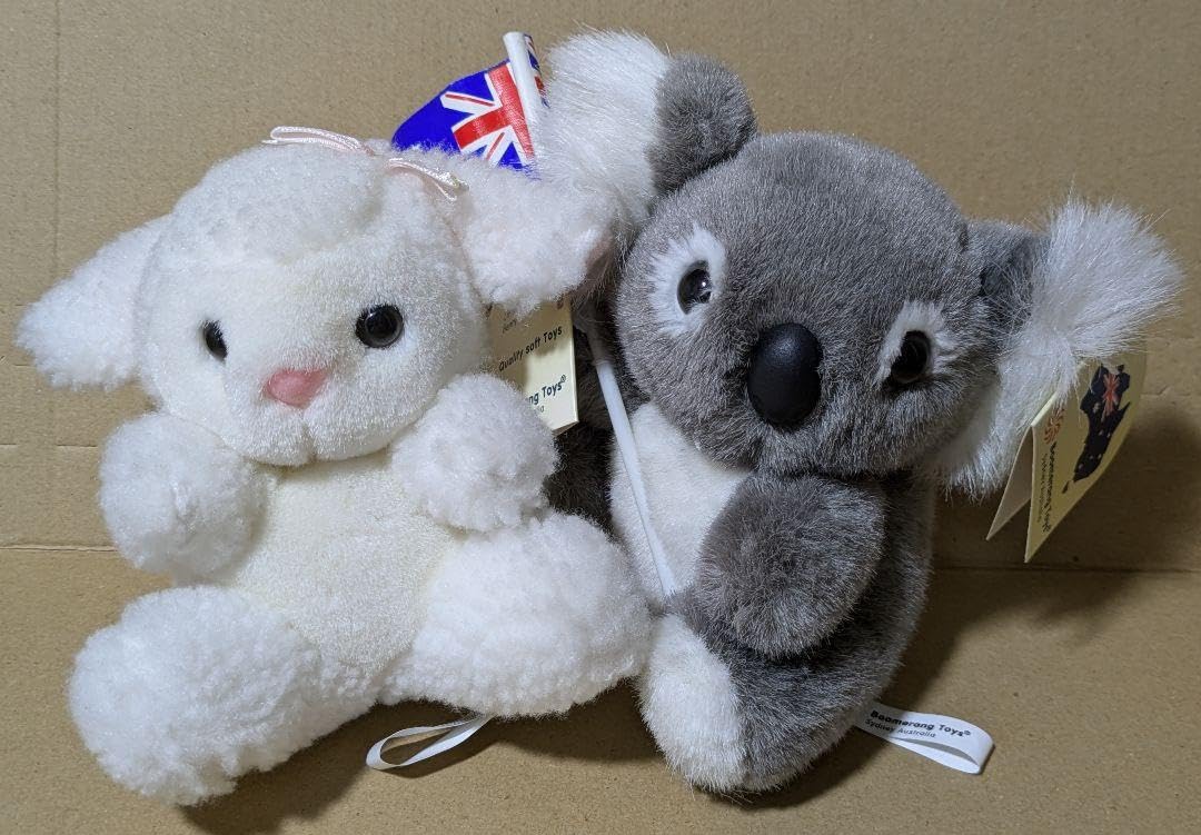 Amazon.co.jp: オーストラリア限定 ぬいぐるみ コアラ&ひつじ タグ付き