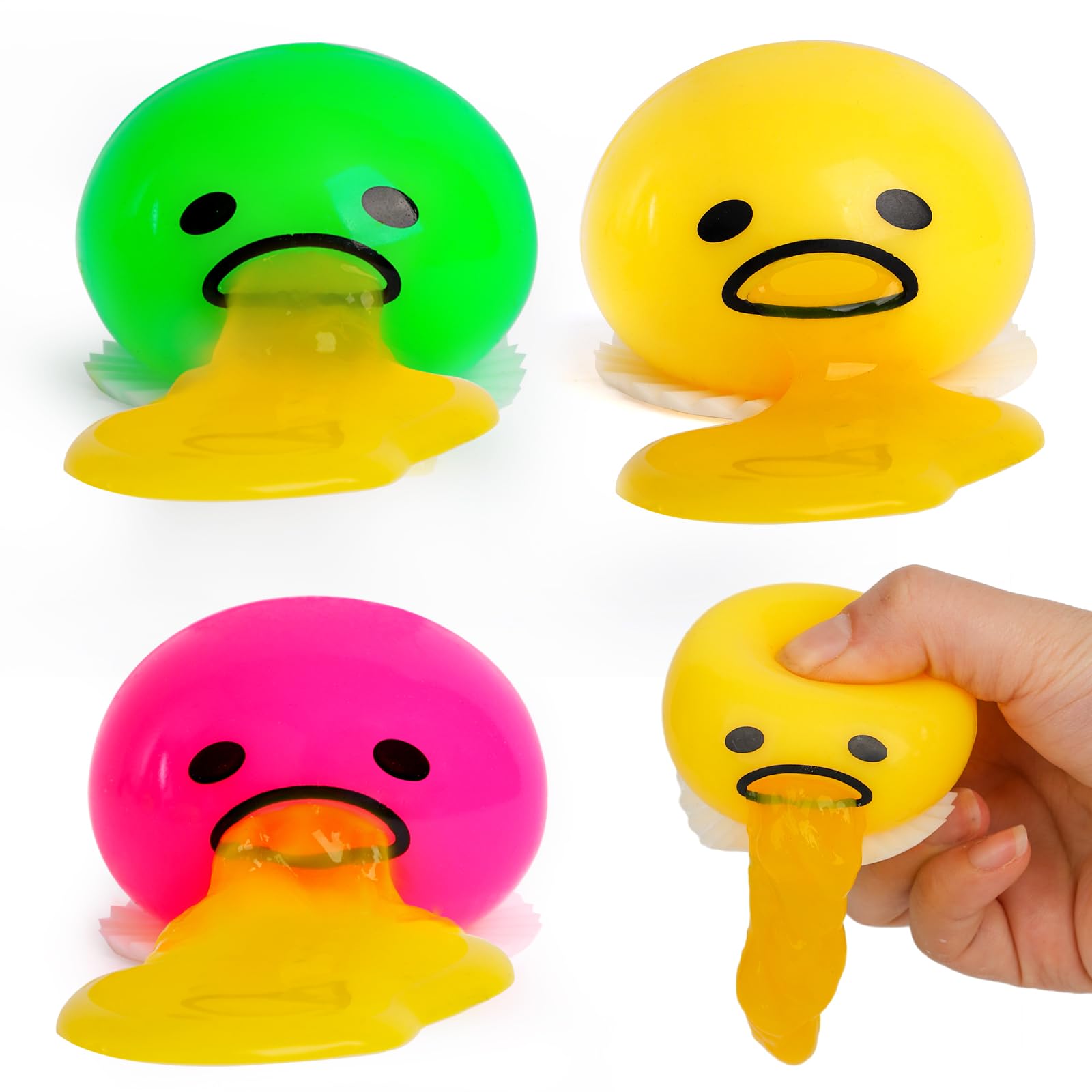 Lovestown Puking Stress Ball Vomiting Sucking Egg Yolk Ball