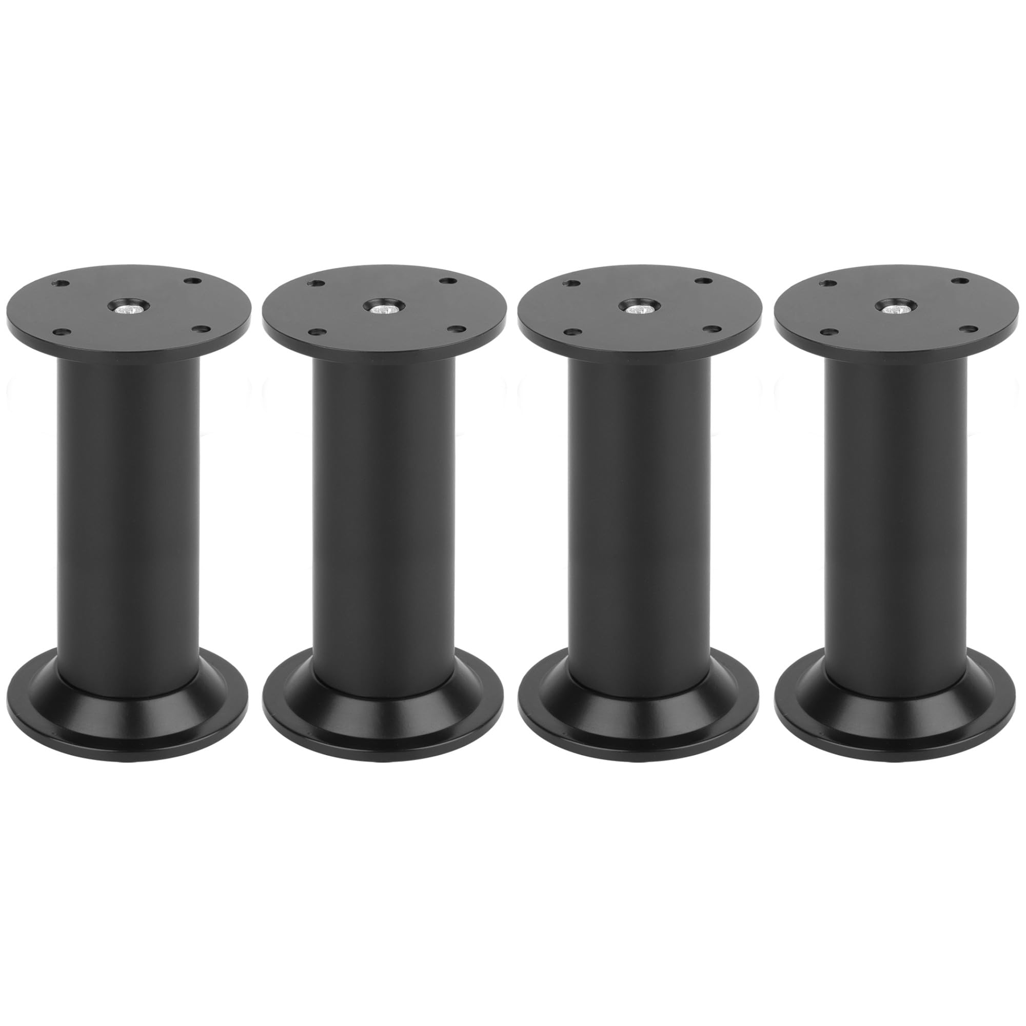 Pied de meuble noir mat en aluminium au design épuré pour buffet et canapé design
