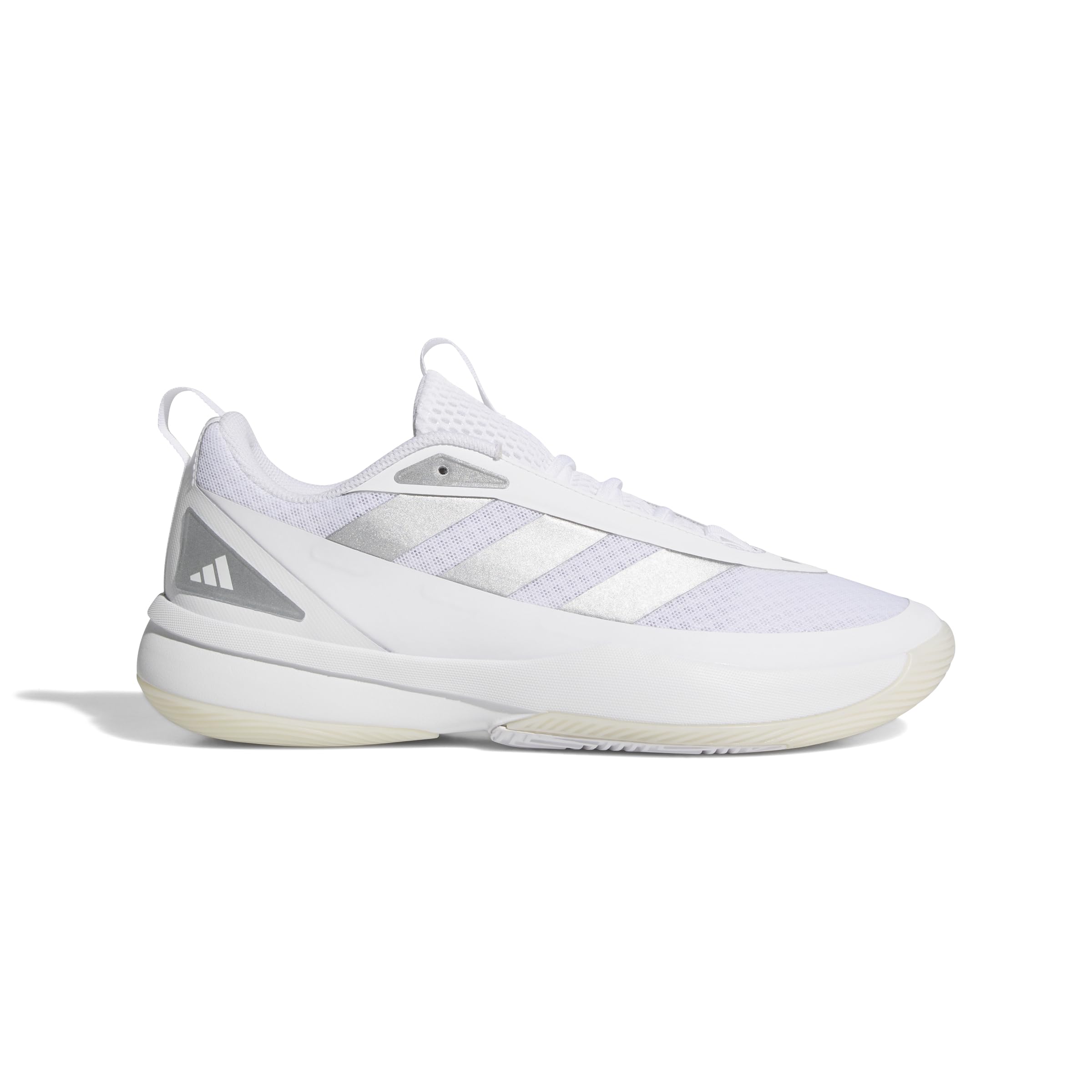 adidas Unisex Subzone Basketball Sneaker, White/Silver Metallic/White, 4.5 US Men