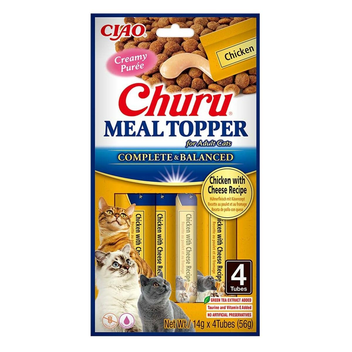 Inaba Churu Meal Topper Chicken With Cheese Recipe For Cats - X 14G Size 4