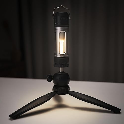 Miniatura 13 de Foxhawk Linterna de camping 2 en 1, linterna de camping al aire libre, portátil, basada en imán, linterna de mano, accesorios cargables para