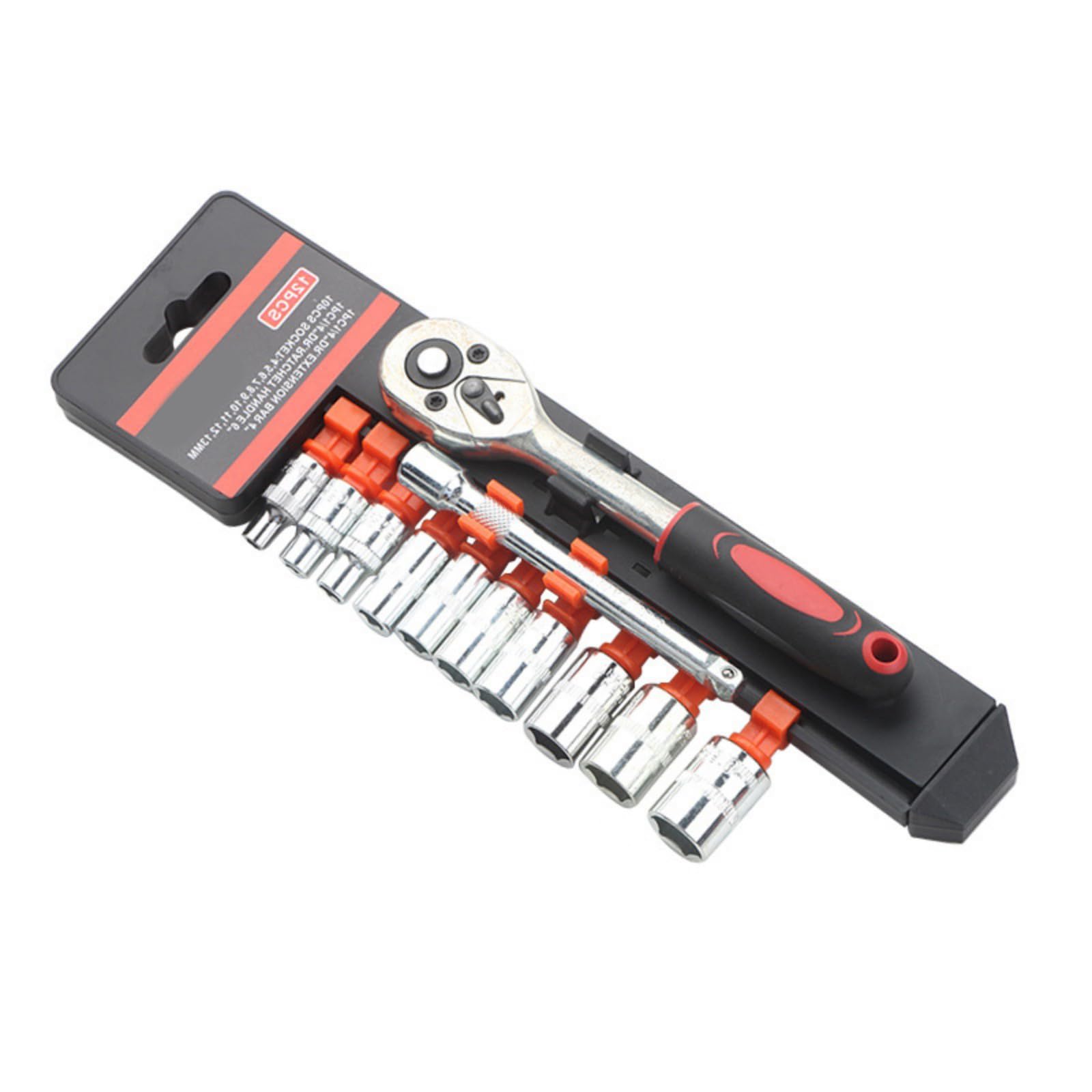 Various Ratchets Socket Wrench Set with 3 / 8In and 1 / 4In Drive Size Hand Tool for Broad Ranges of Maintenance Needs Automotive