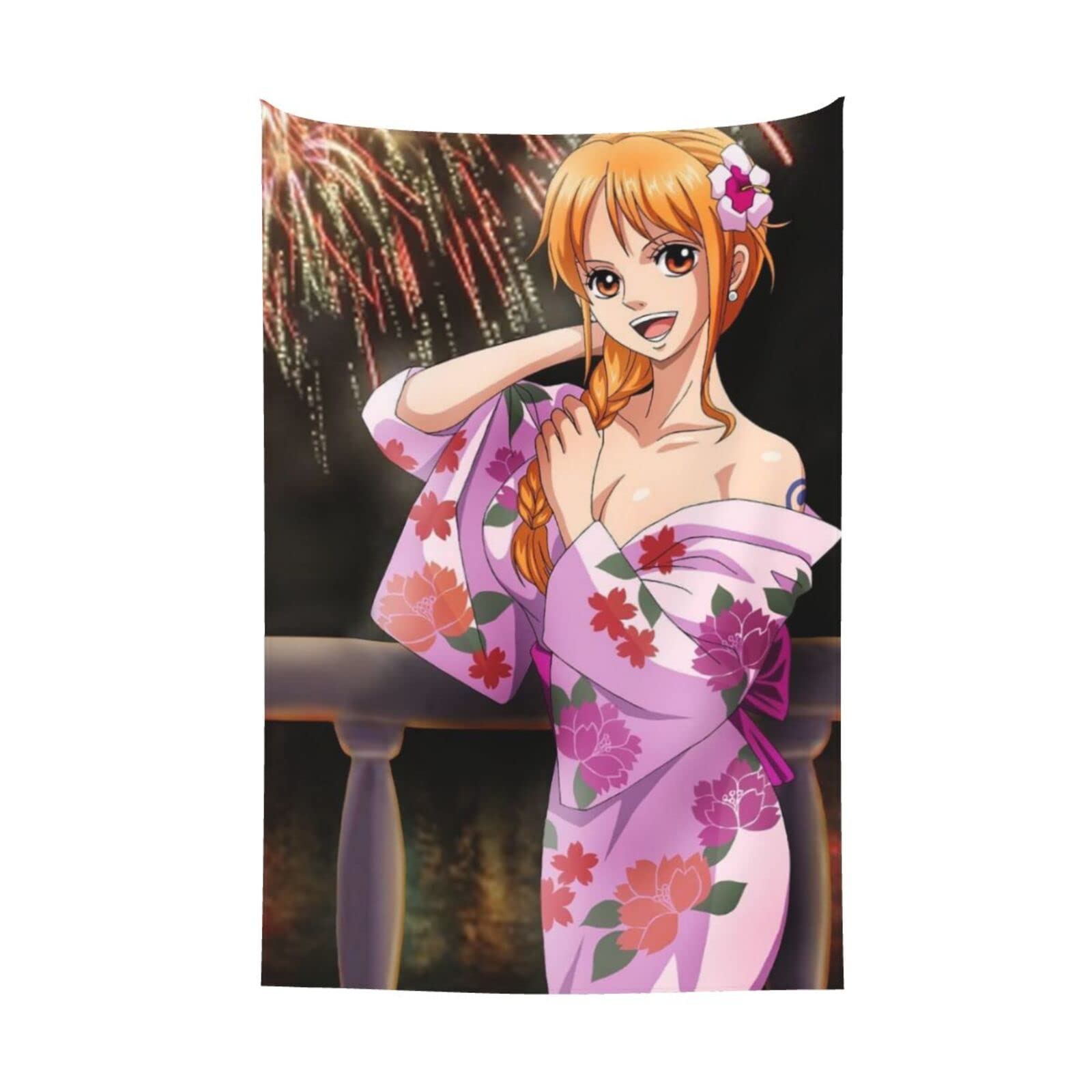 Amazon.co.jp: One Piece Nami Tapestry Wall Hanging Wall Decor