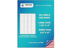White Sticker Retrun Address Labels 1.75 x 0.5 2,000 pack Laser/Inkjet Compatible Labels