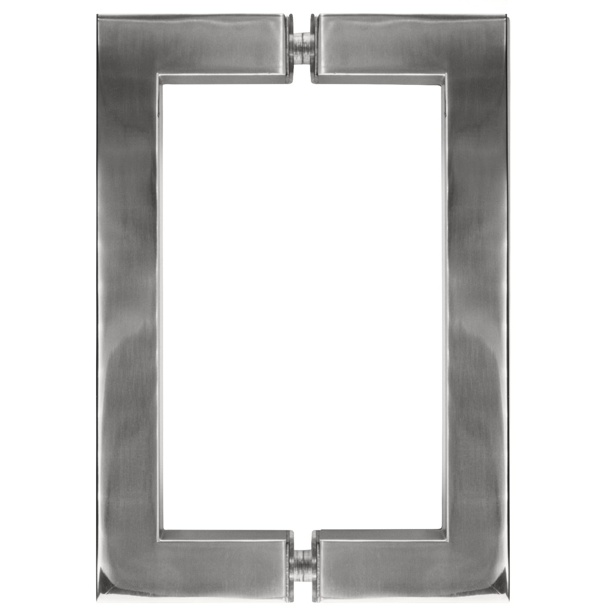 Poignée de tirage carrée CRL SQ6X6CH en chrome poli pour porte de douche en verre