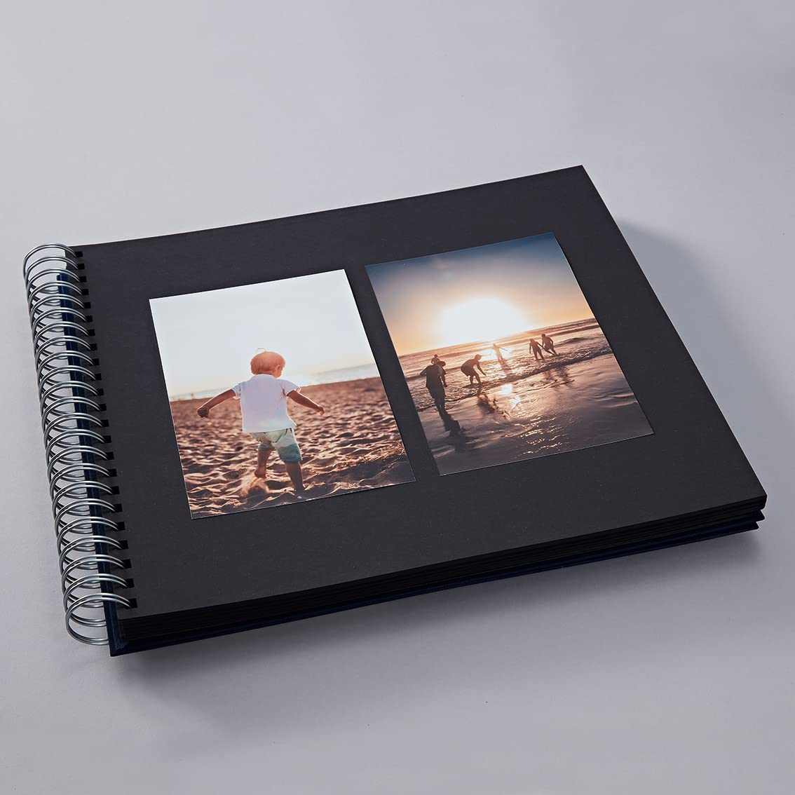 Semikolon Album Fotografico A Spirale Economy Large – 34,5x33,2 Cm, 50 Pagine Bianco Crema, Colore Matcha Verde