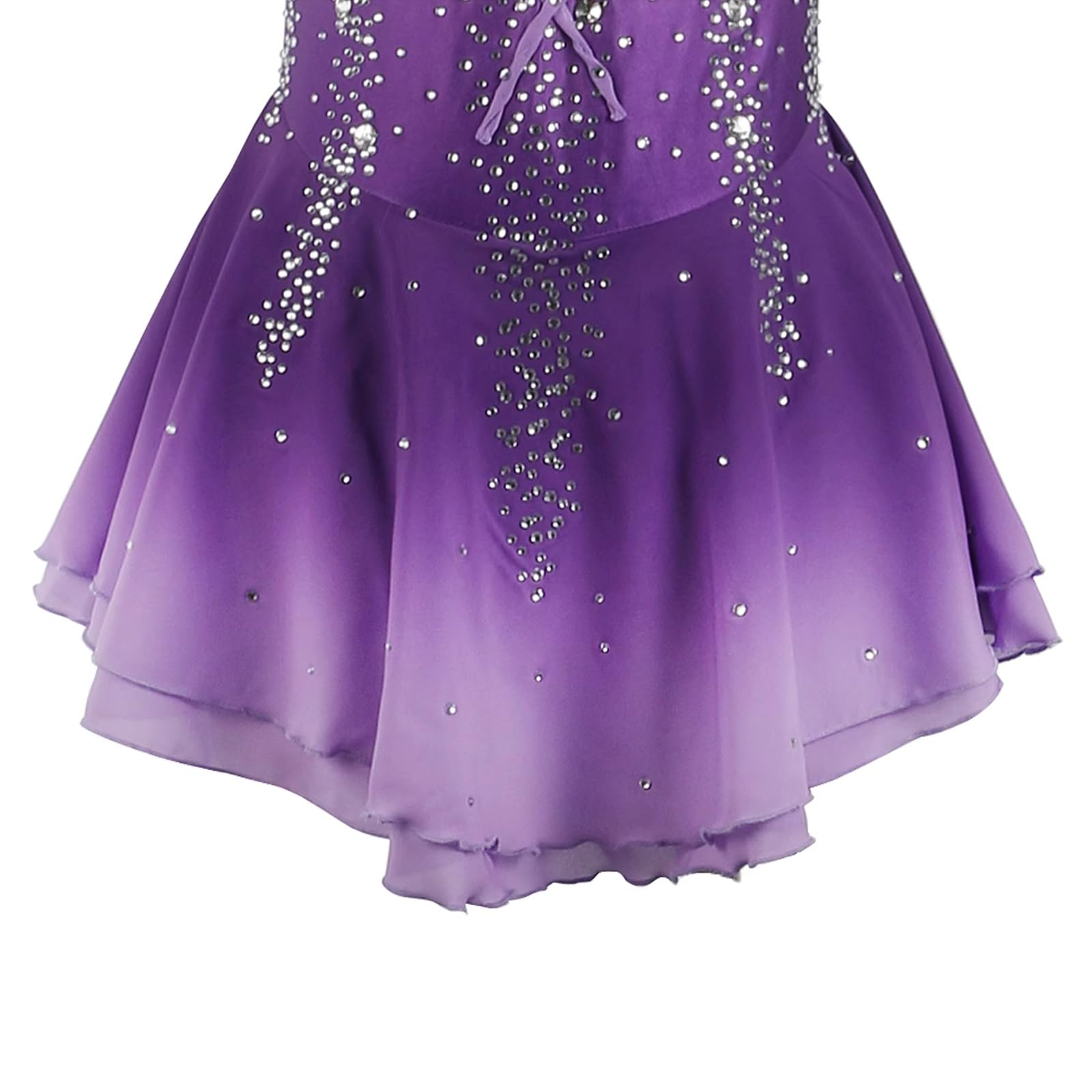Eiskunstlaufkleid for Mädchen Und Frauen, Glitzernder Balletttanzanzug, Wettkampf-Performance-Skating-Anzug