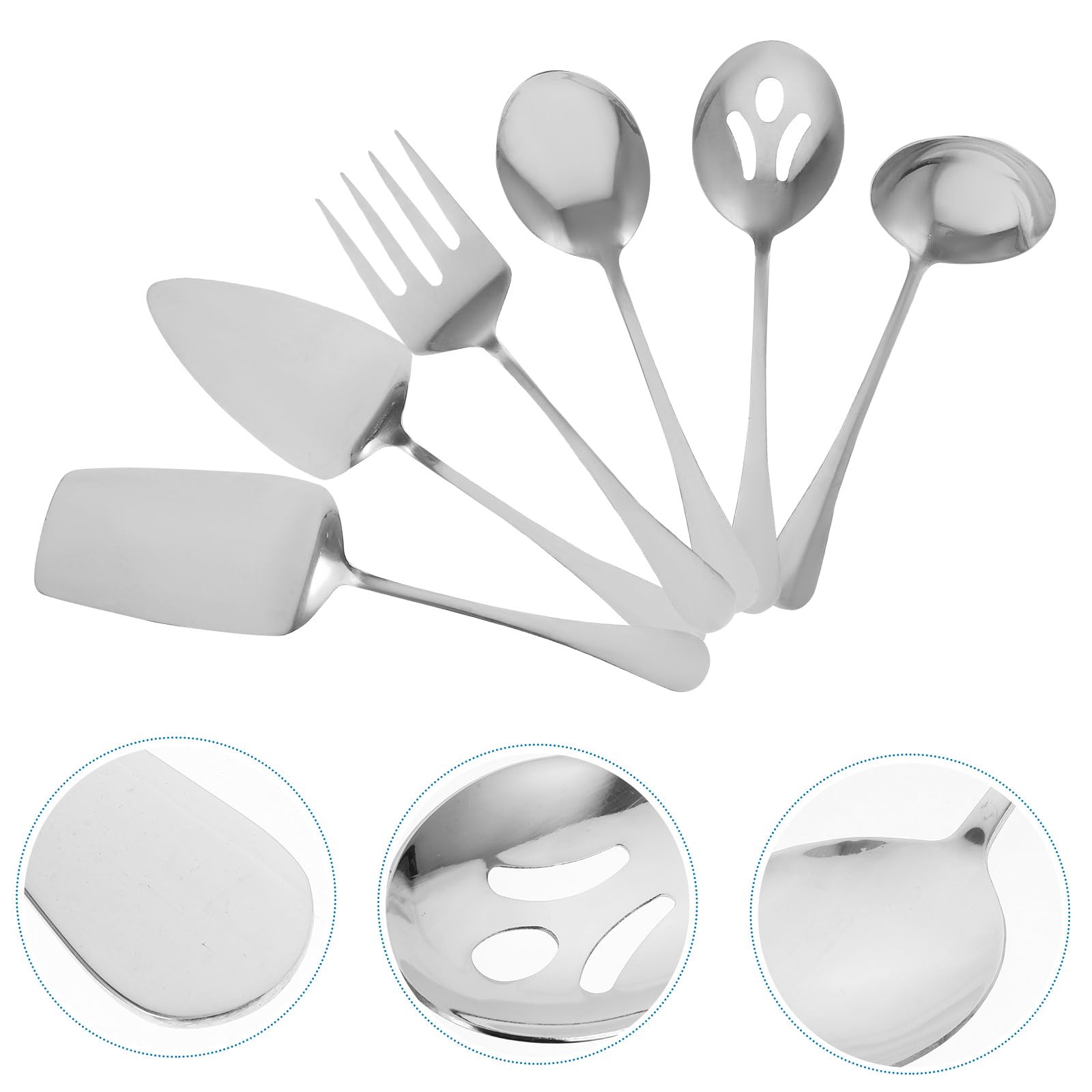 PRETYZOOM Juego de Cubiertos Portátiles de Acero Inoxidable Diseño Ergonómico, Combinación de Tenedor, Cuchara y Cortador para Uso en Picnics y Interior