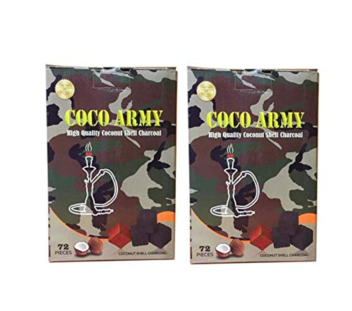 Coco Army Natural Coconut Charcoal Shisha Coal - Pair of 2