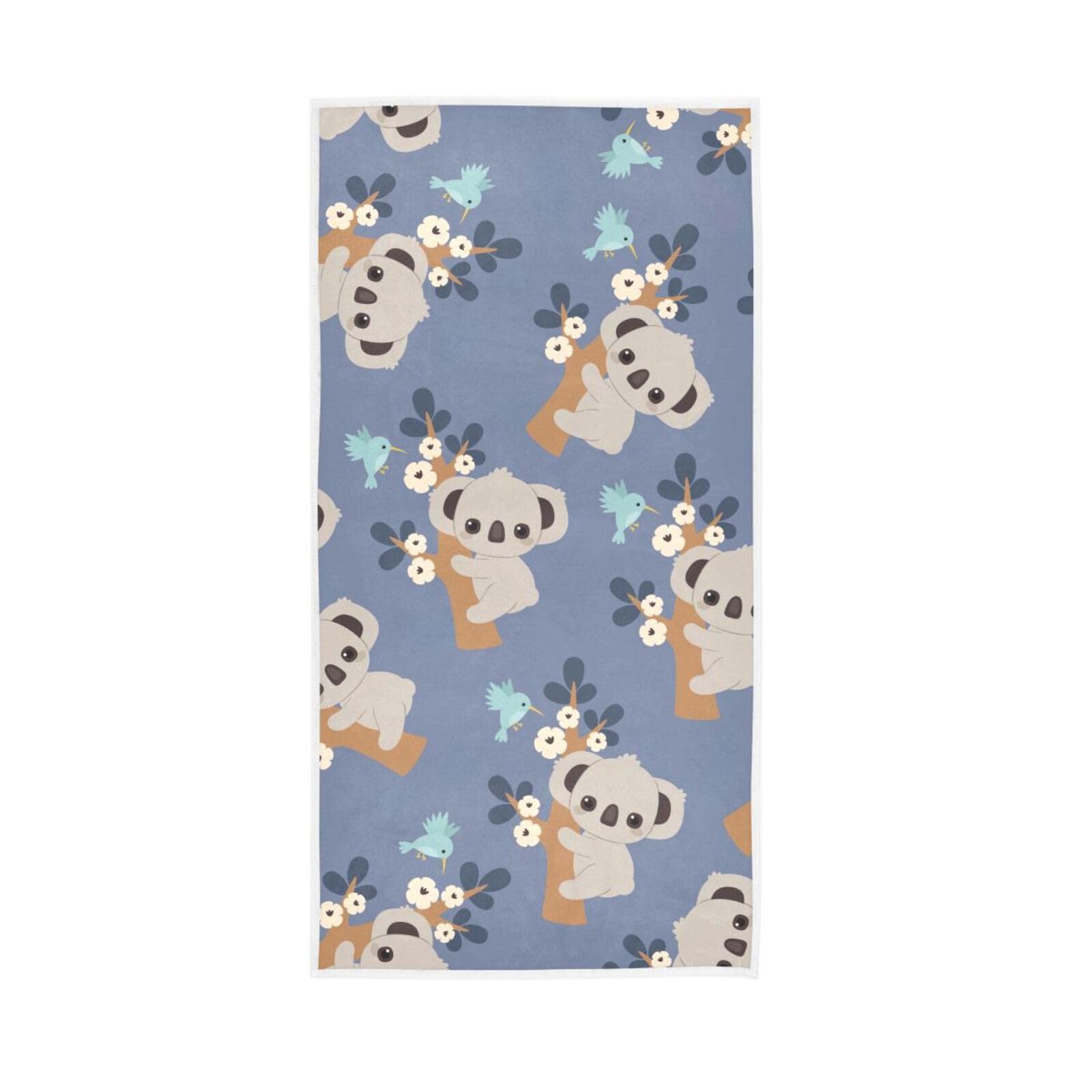 LSRCPD Cute Coalas Bathroom Towel, 15 x 30 Inches Hand Towels Decorative Printed Hand Towels, Face Towels for Bathroom