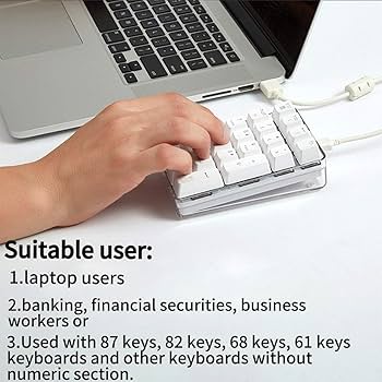 Amazon | 数字パッド、ラップトップPC用の青色LEDバックライト