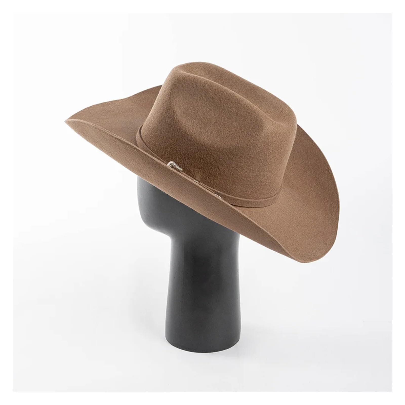 Sombrero Cowboy Sombrero vaquero de lana otoño e invierno accesorios del mismo color sombrero clásico Panamá rizado Retro