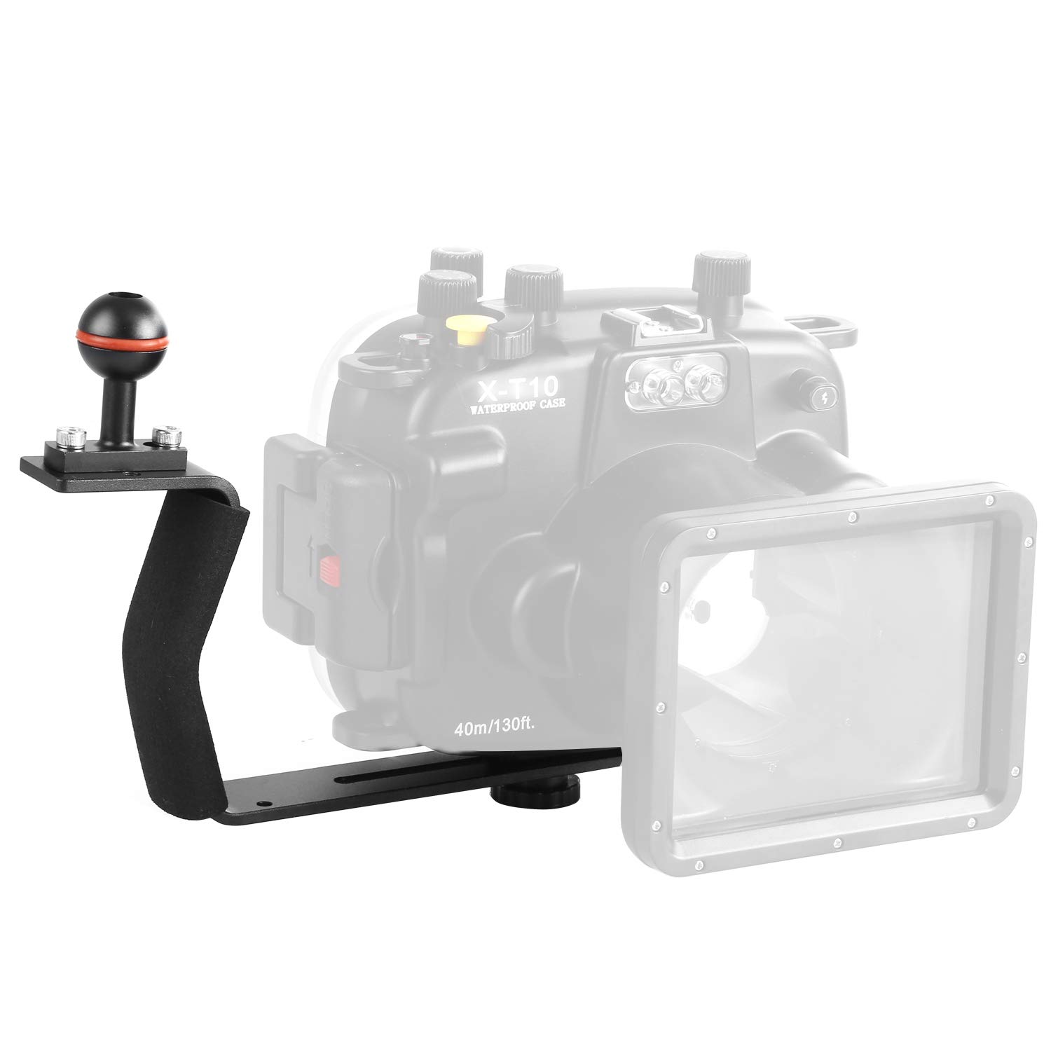 Underwater Dual Handle Tray Aluminum Diving Photography Handle Grip With 1/4in Screw For Camera Housing Case Accessory