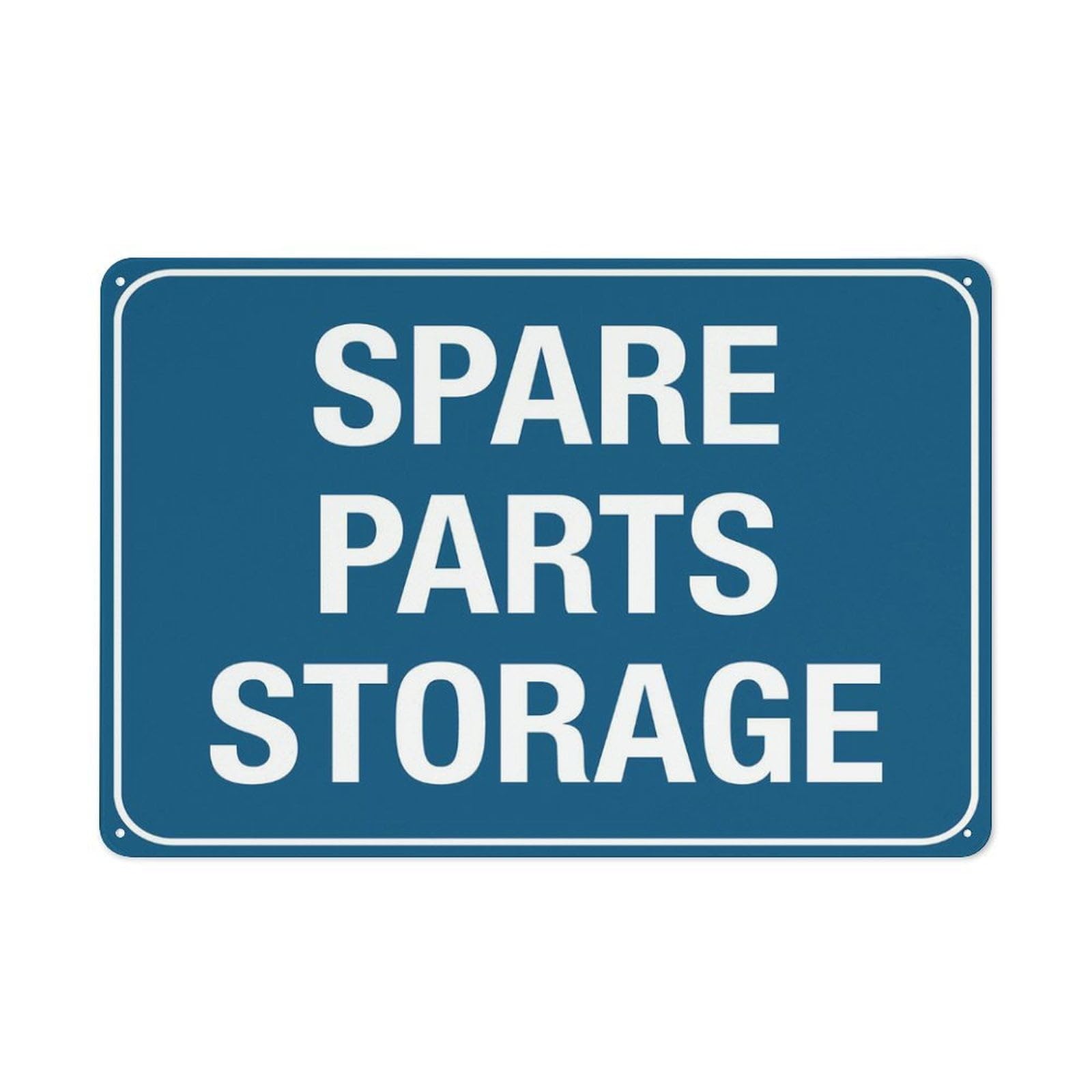 peiyeety Spare Parts Storage Outdoor Metal Sign 8"x12" - for Business, Workplace, Office, Home, Garden (Excl. Irrelevant Delivery/Road Signs)