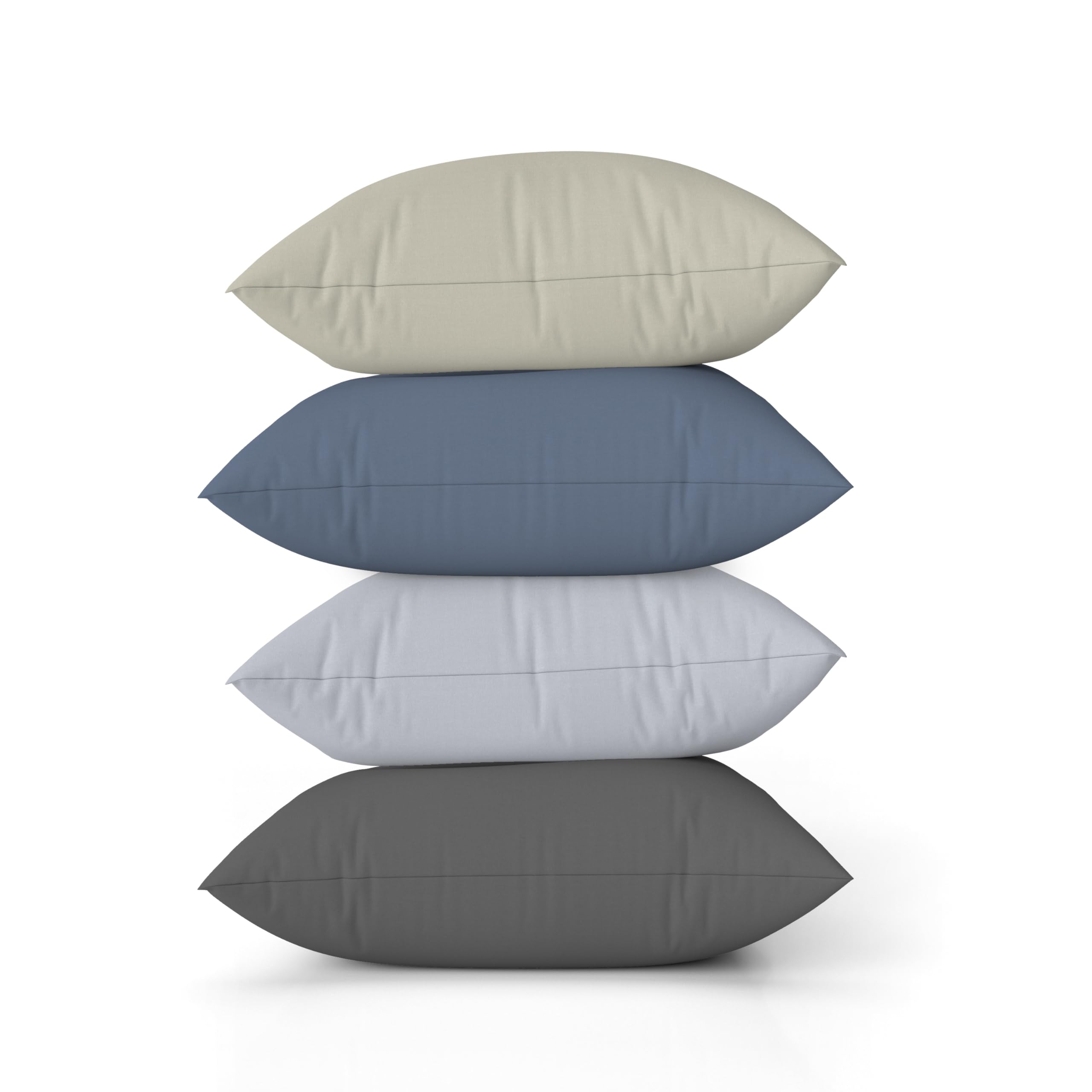 ggaimwf Solid Color Linen Look Cushion Covers for Sofa Continental Throw Pillow for Bed Nordic Style Morandi Color Handmade Square Cushion Cases with Invisible Zipper