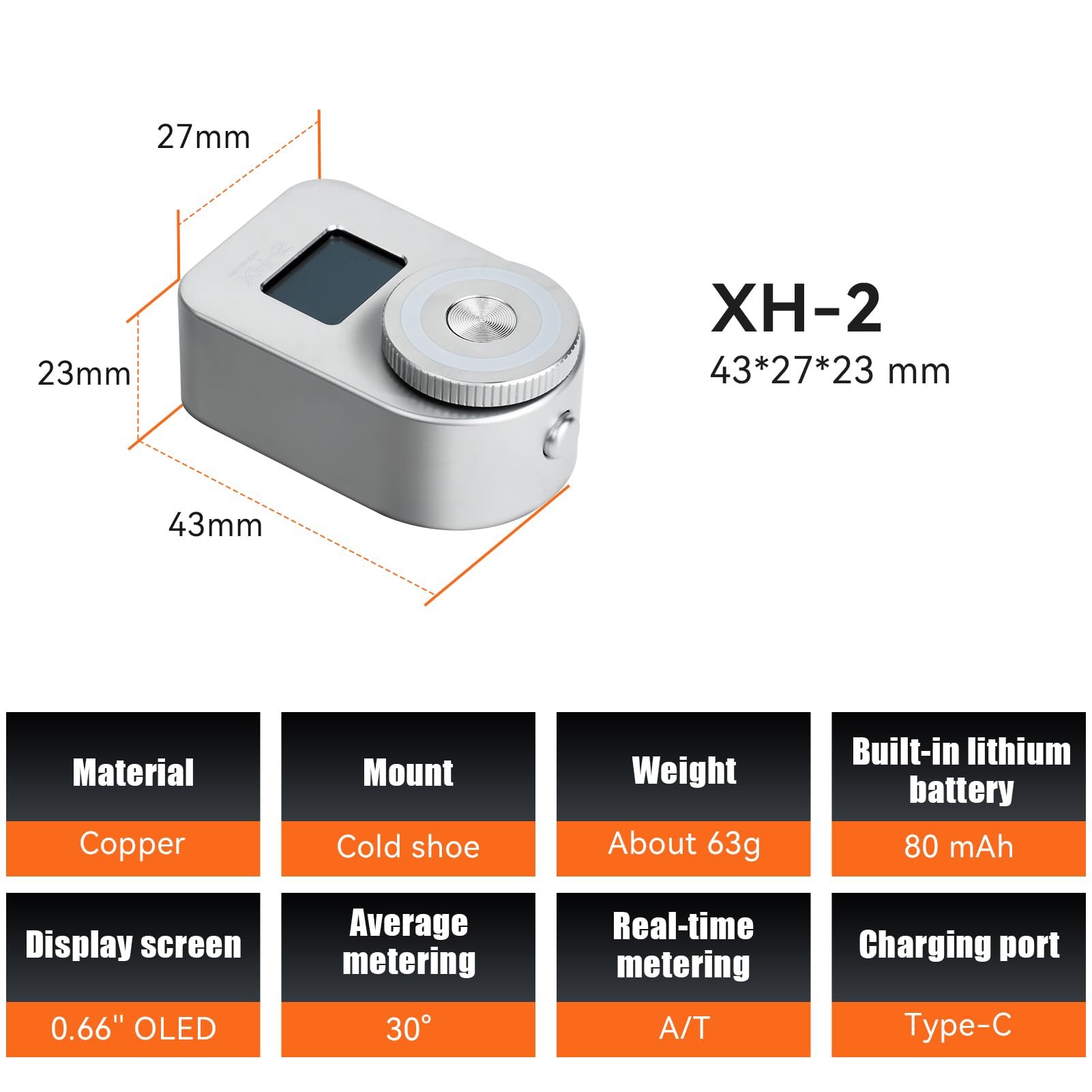 AstrHori 露出計 ライトメーター XH-2 有機ELディスプレイ搭載 U AstrHori 露出計 ライトメーター XH-2 有機ELディスプレイ搭載