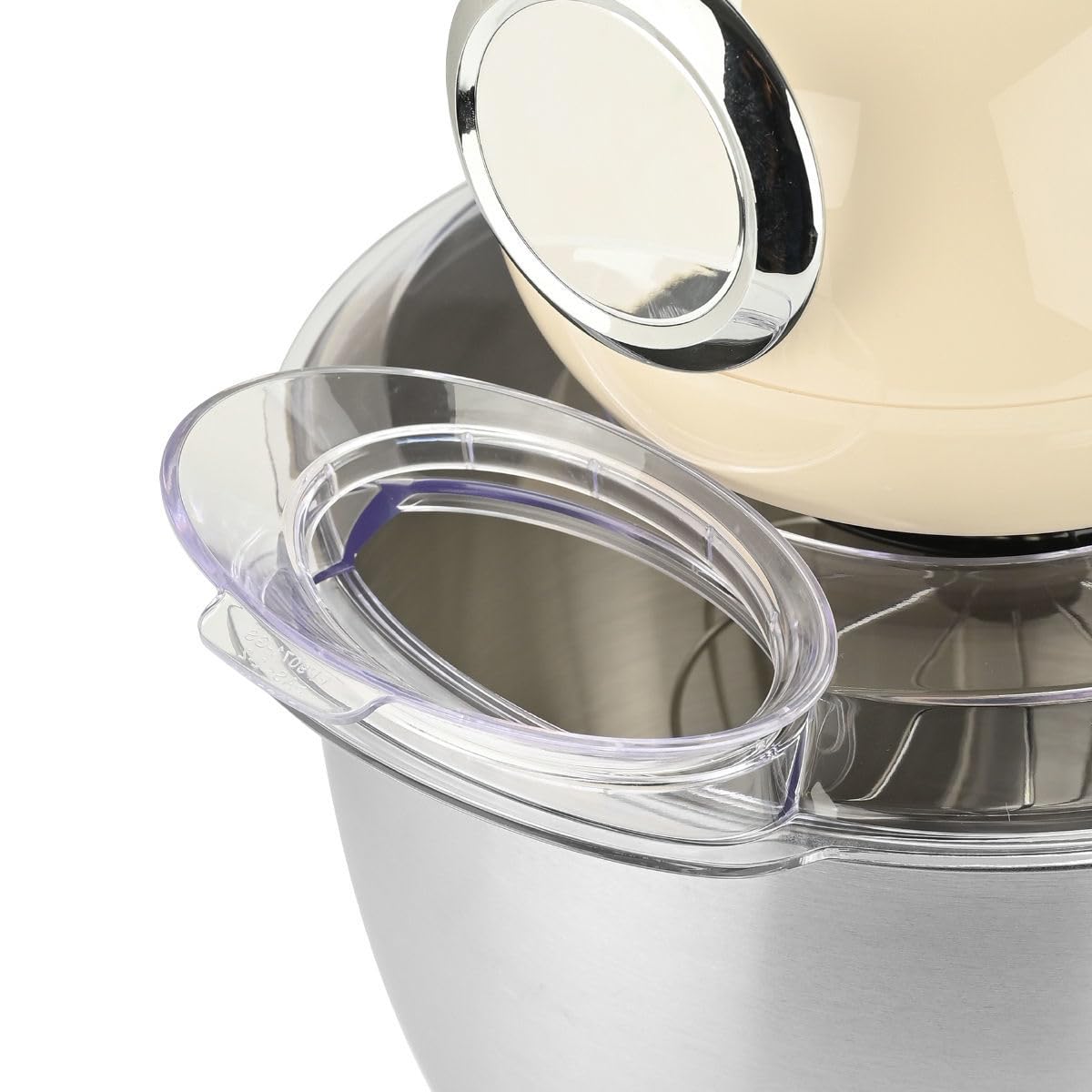 Batidora multifuncional - 1000 W - 12 velocidades - Bol de acero inoxidable de 5 L - Batidor, varillas y gancho para amasar - Colección Lake Geneva Cream - Cabezal elevable de seguridad